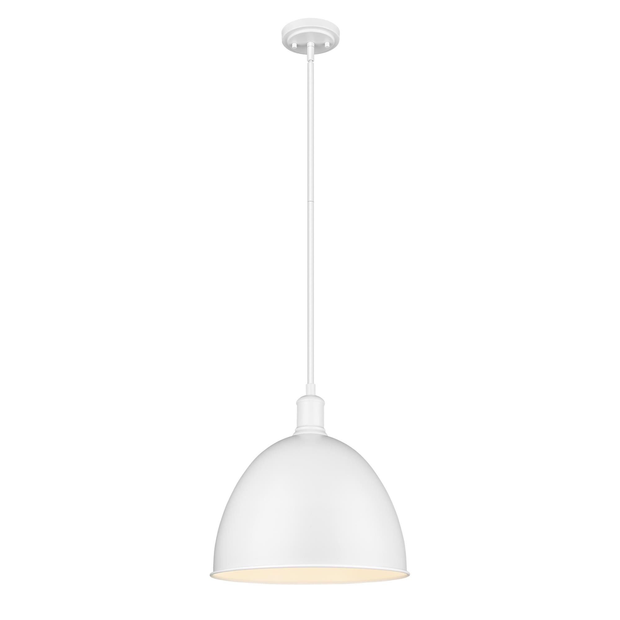 Shown in Satin White finish and Satin White shade