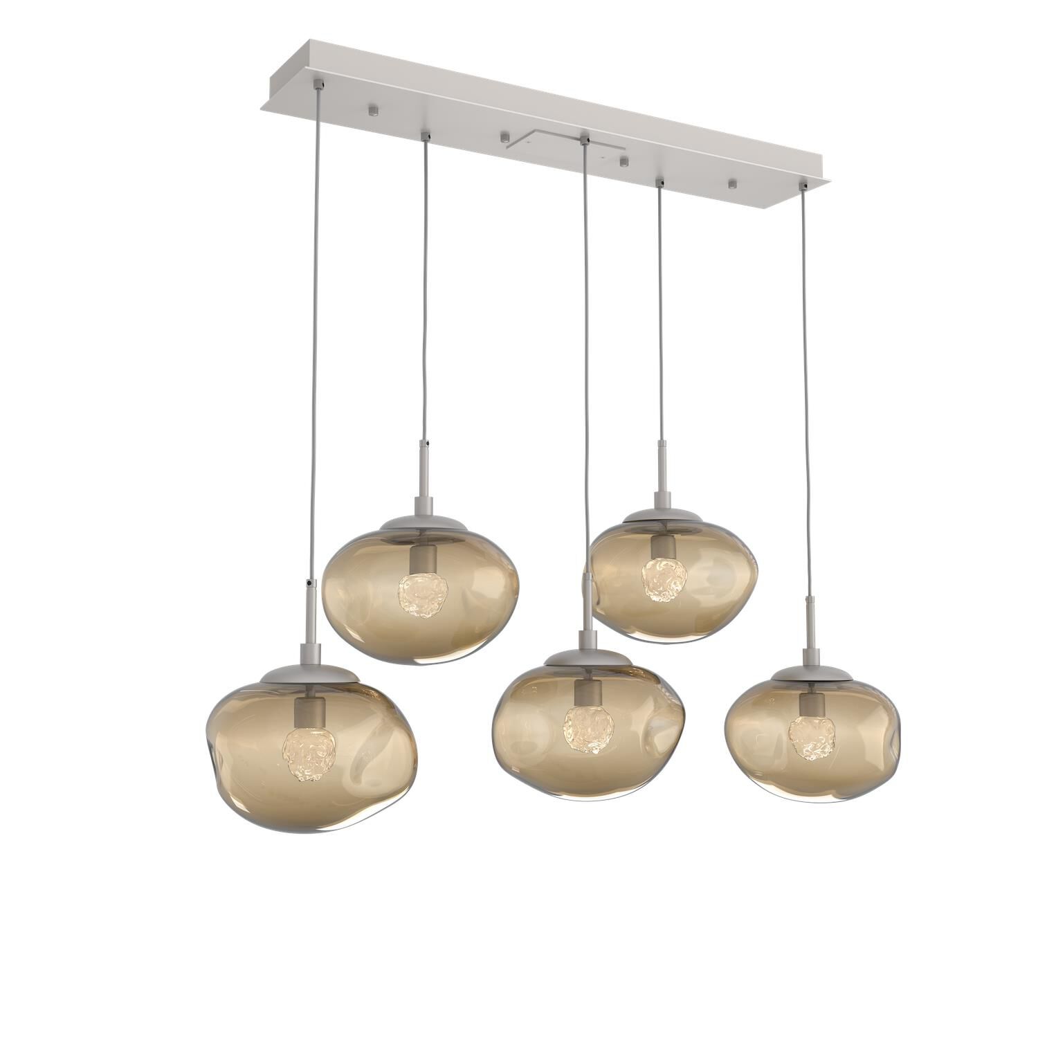 Shown in Metallic Beige Silver finish and Floret Inner Bronze Outer glass