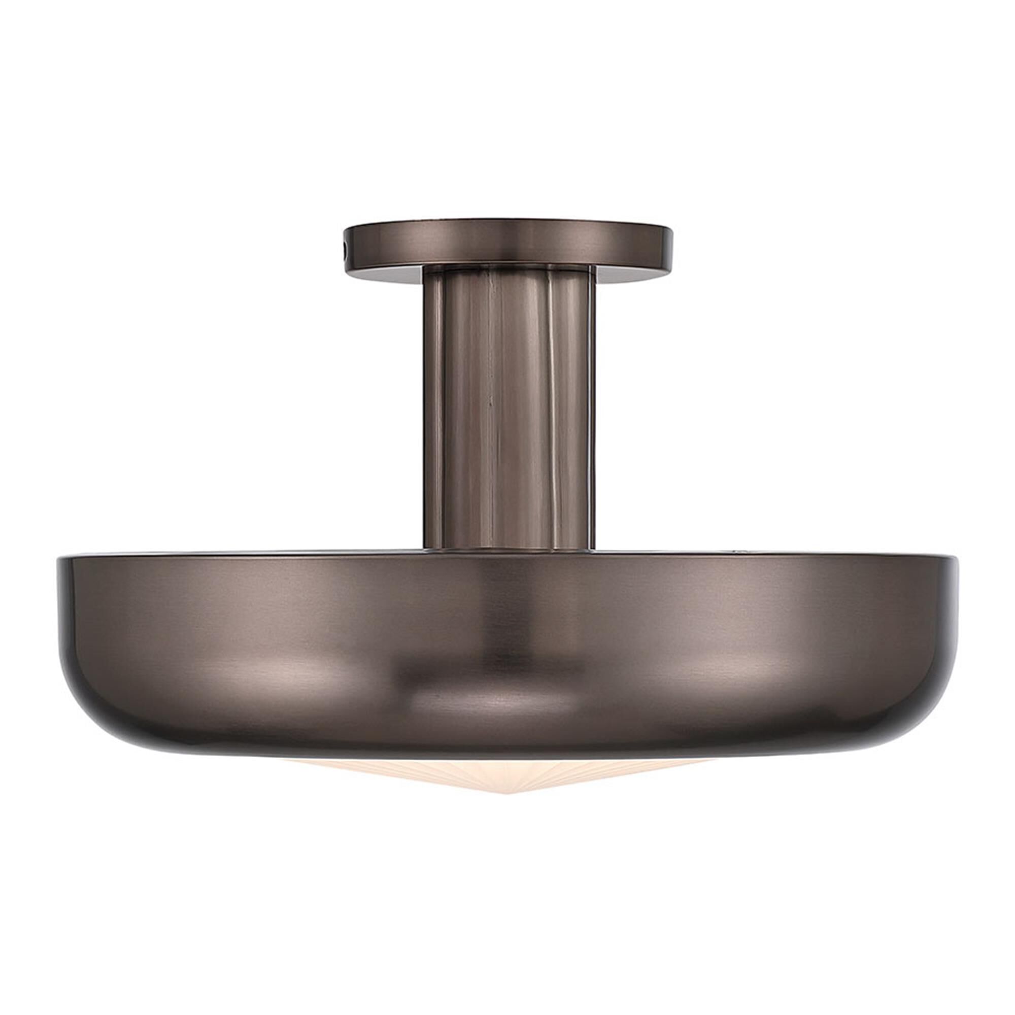 Shown in Harlow Bronze finish and Etched glass