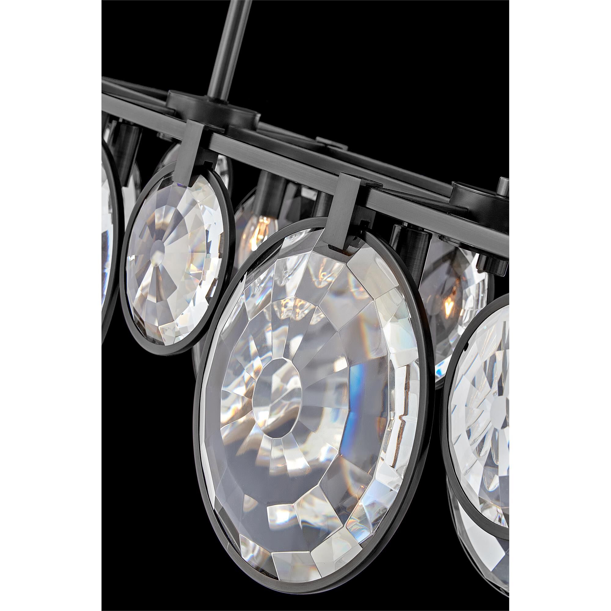 Shown in Black finish and Optic Crystal glass