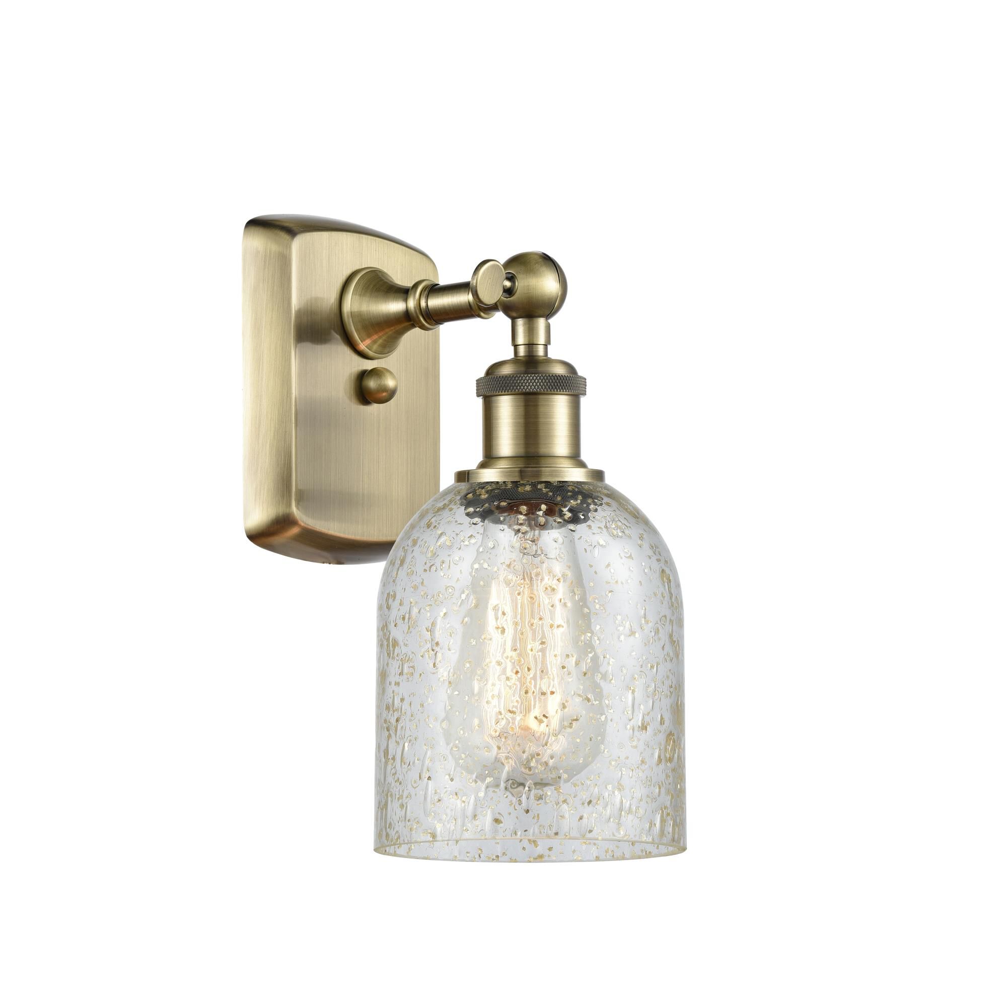 Shown in Antique Brass finish and Bell glass and Glass shade