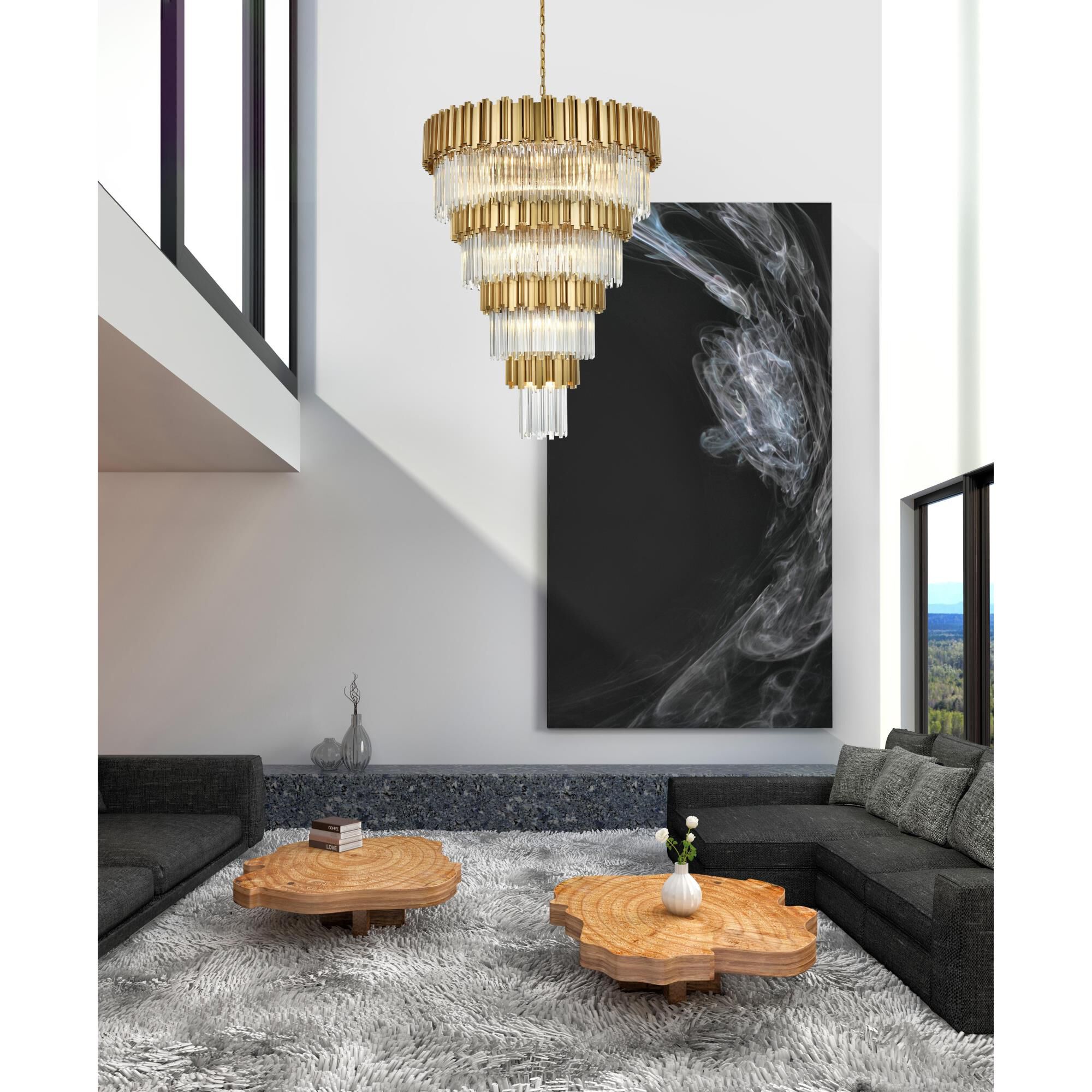 Willow 40 Inch Chandelier by Elegant Lighting