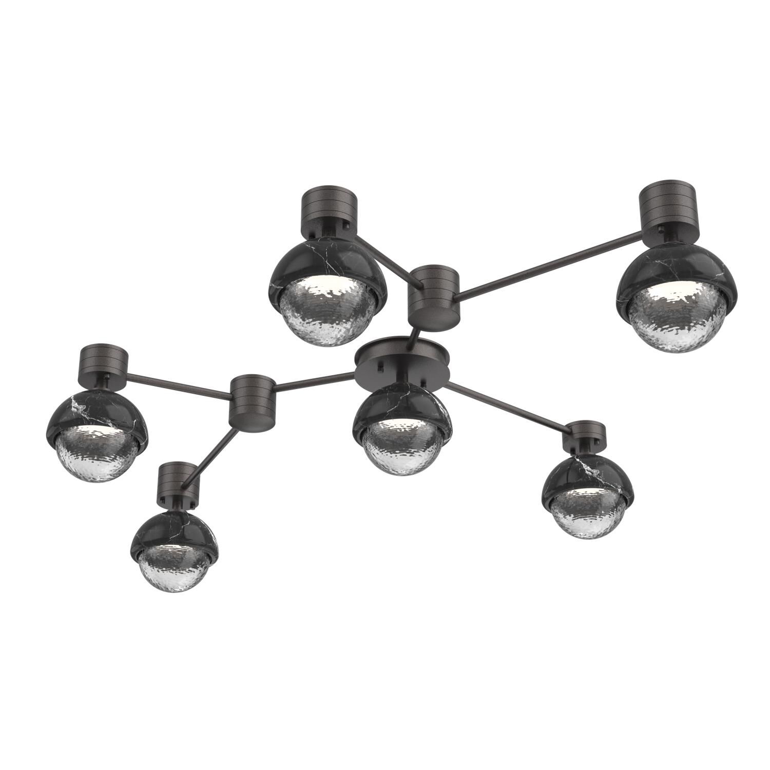 Shown in Graphite finish and Clear glass and Black Marble accent