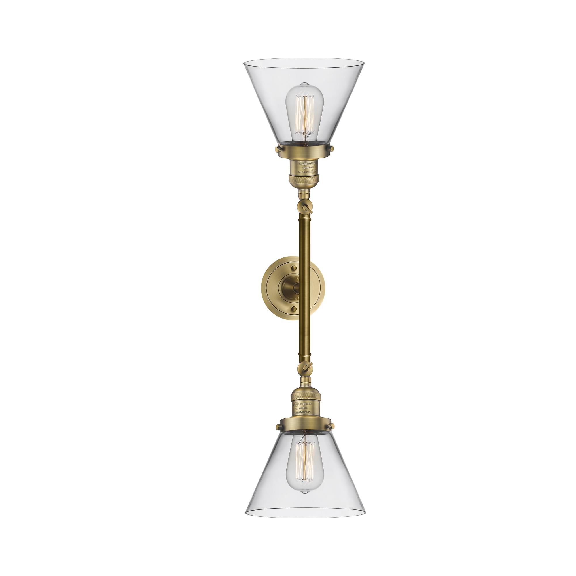 Bruno Marashlian Large Cone 18 Inch 2 Light Bath Vanity Light by Innovations Lighting