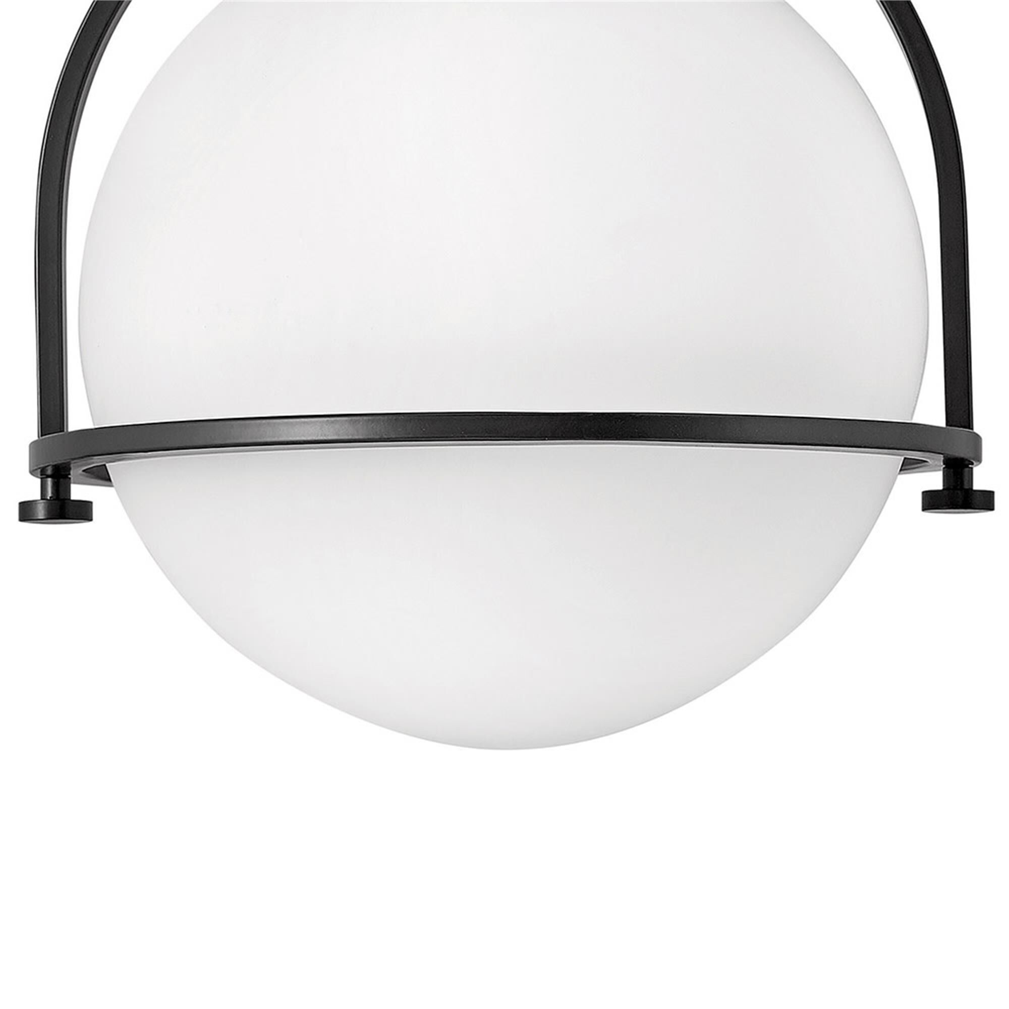 Shown in Black finish and Etched Opal glass