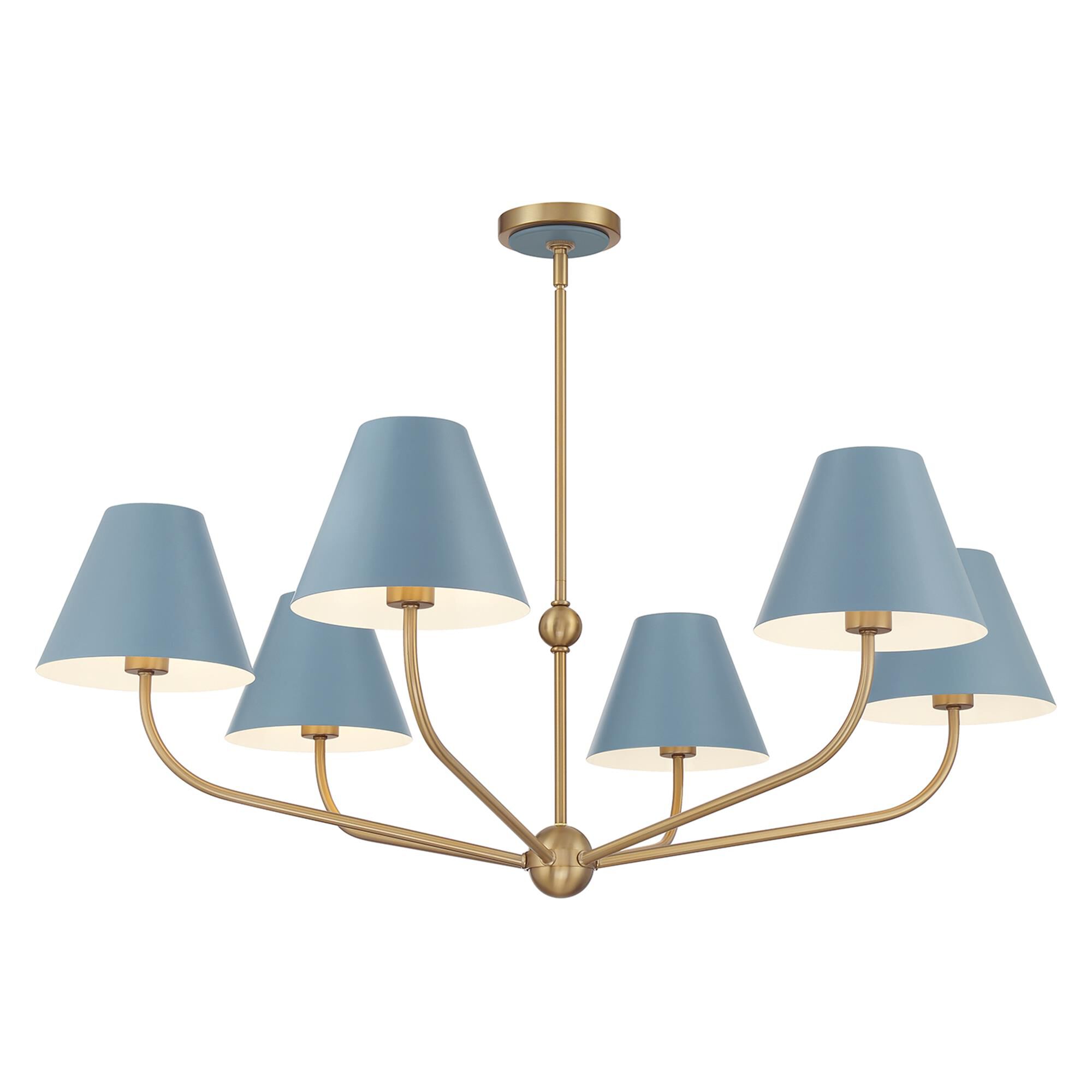 Shown in Vibrant Gold and Blue finish and Steel shade