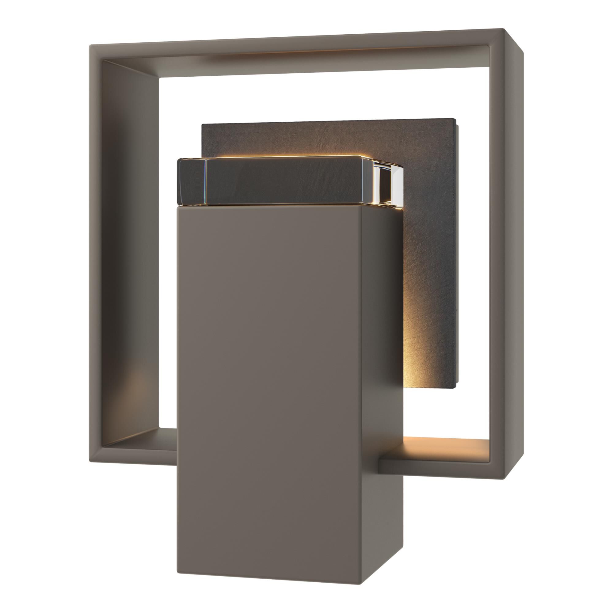 Shown in Coastal Dark Smoke finish and Clear glass and Slate accent