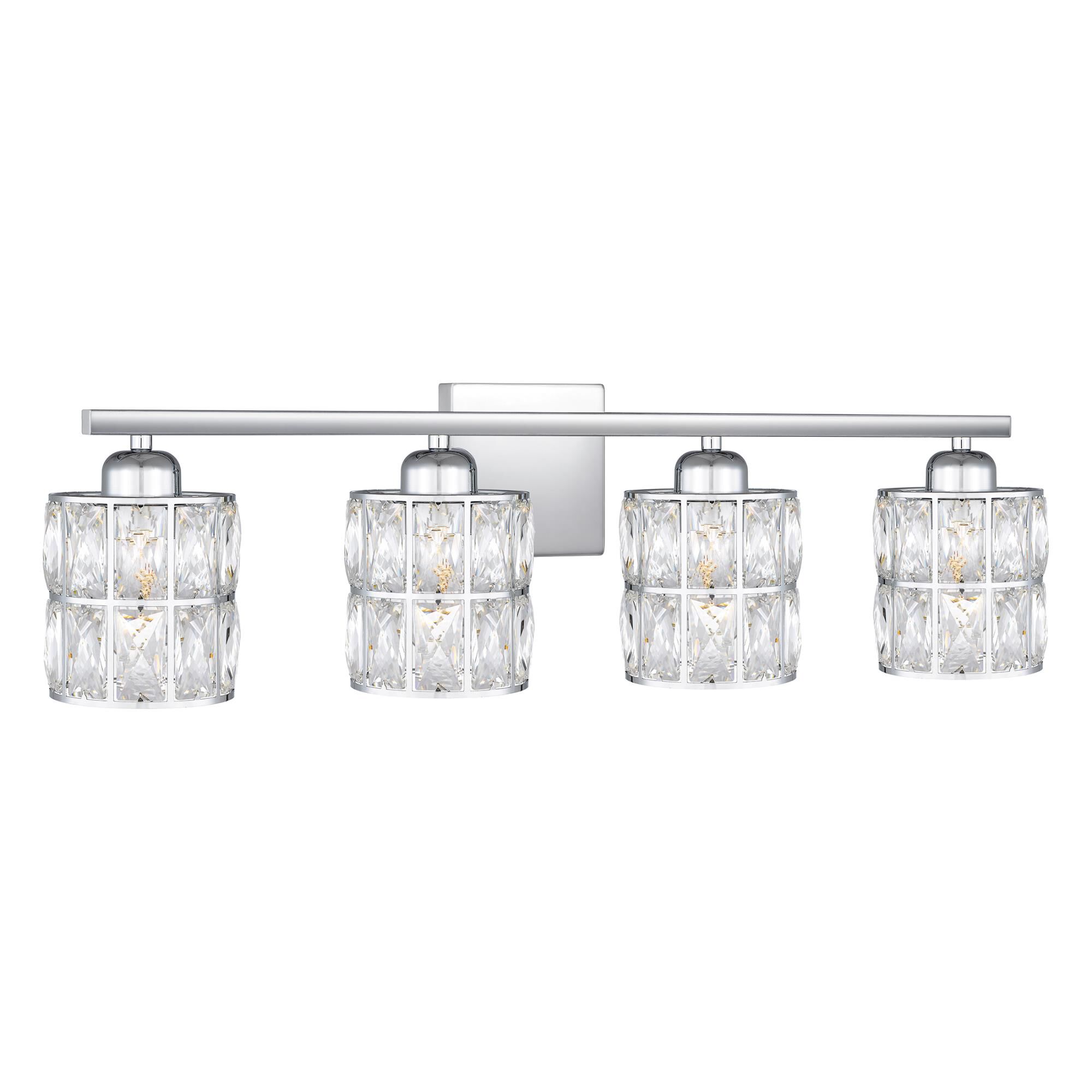 Shown in Polished Chrome finish and Clear Beveled Crystal shade