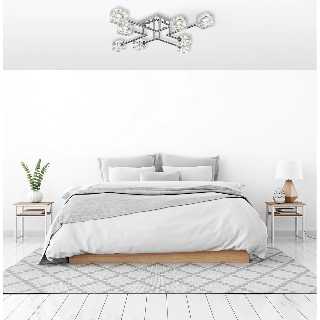 Lyra 32 Inch Semi Flush Mount by Elegant Lighting