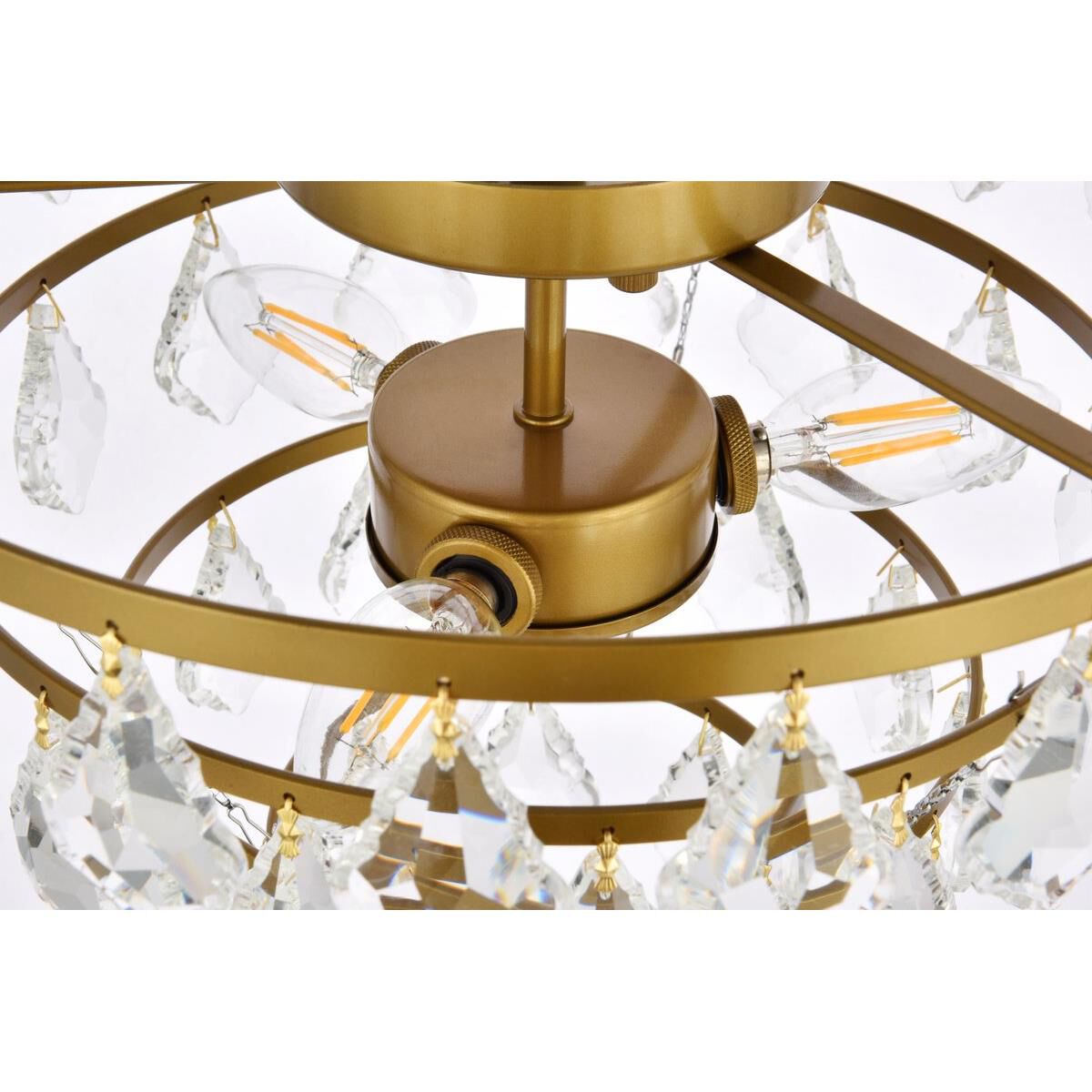 Ella 14 Inch 3 Light Flush Mount by Elegant Lighting