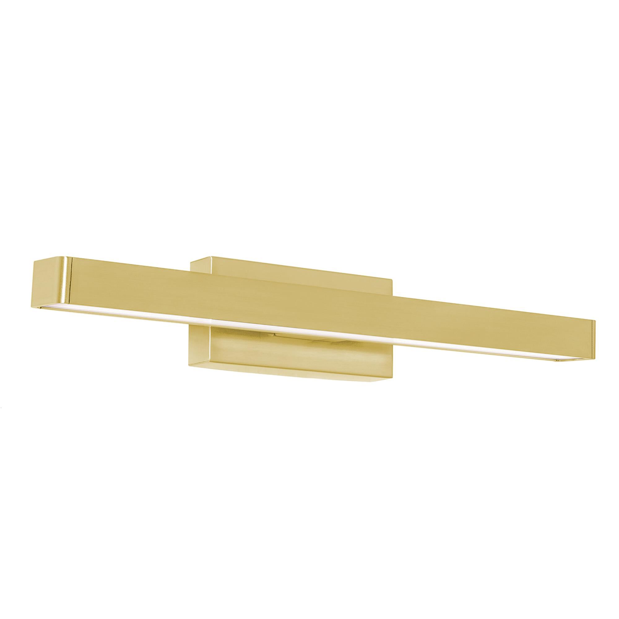 Shown in Satin Brass finish and White Acrylic shade