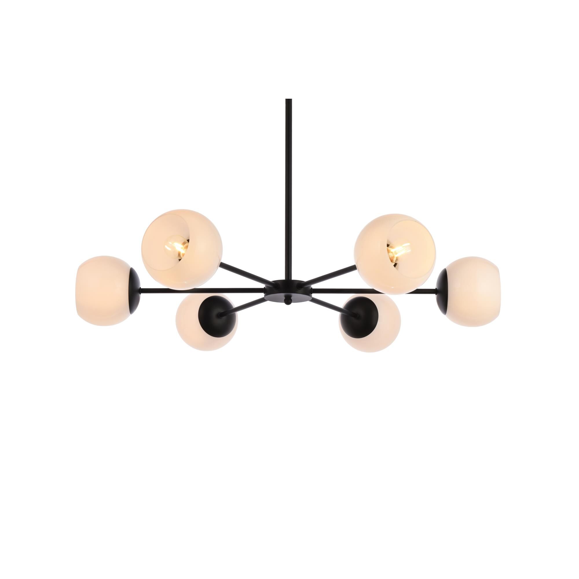 Briggs 36 Inch 6 Light Chandelier by Elegant Lighting