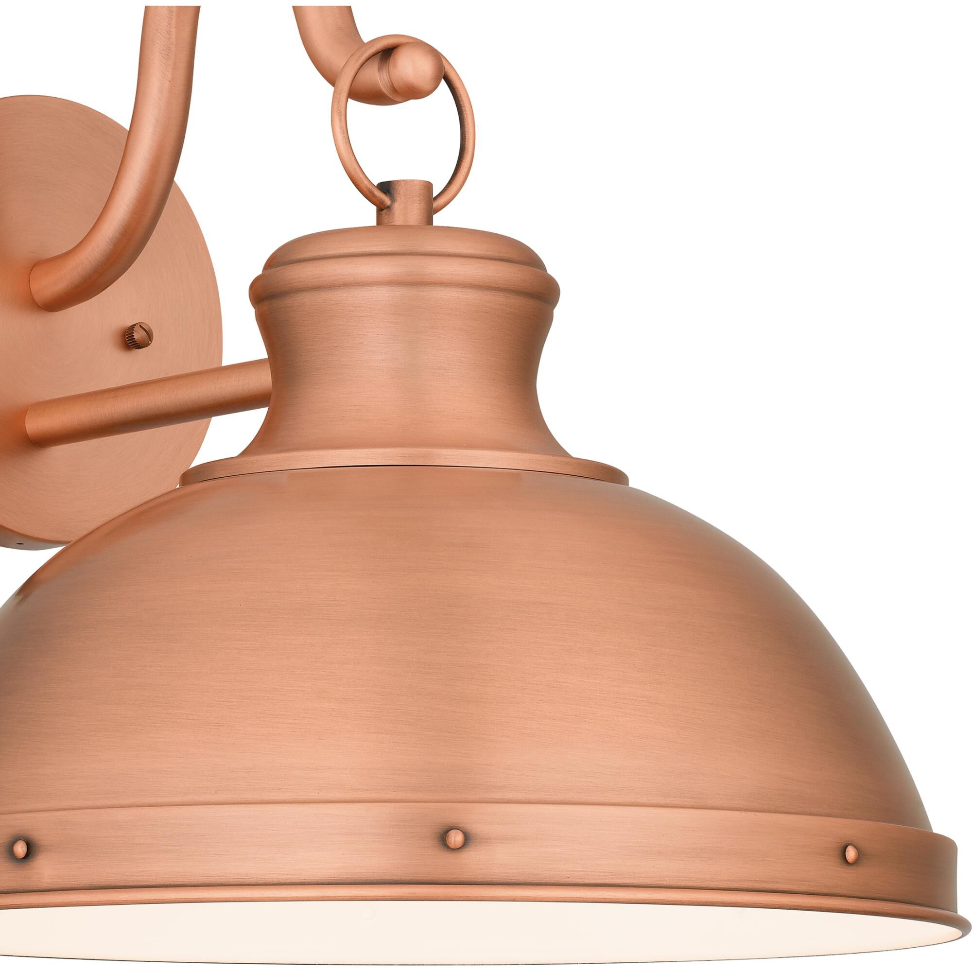 Shown in Aged Copper finish and Metal shade
