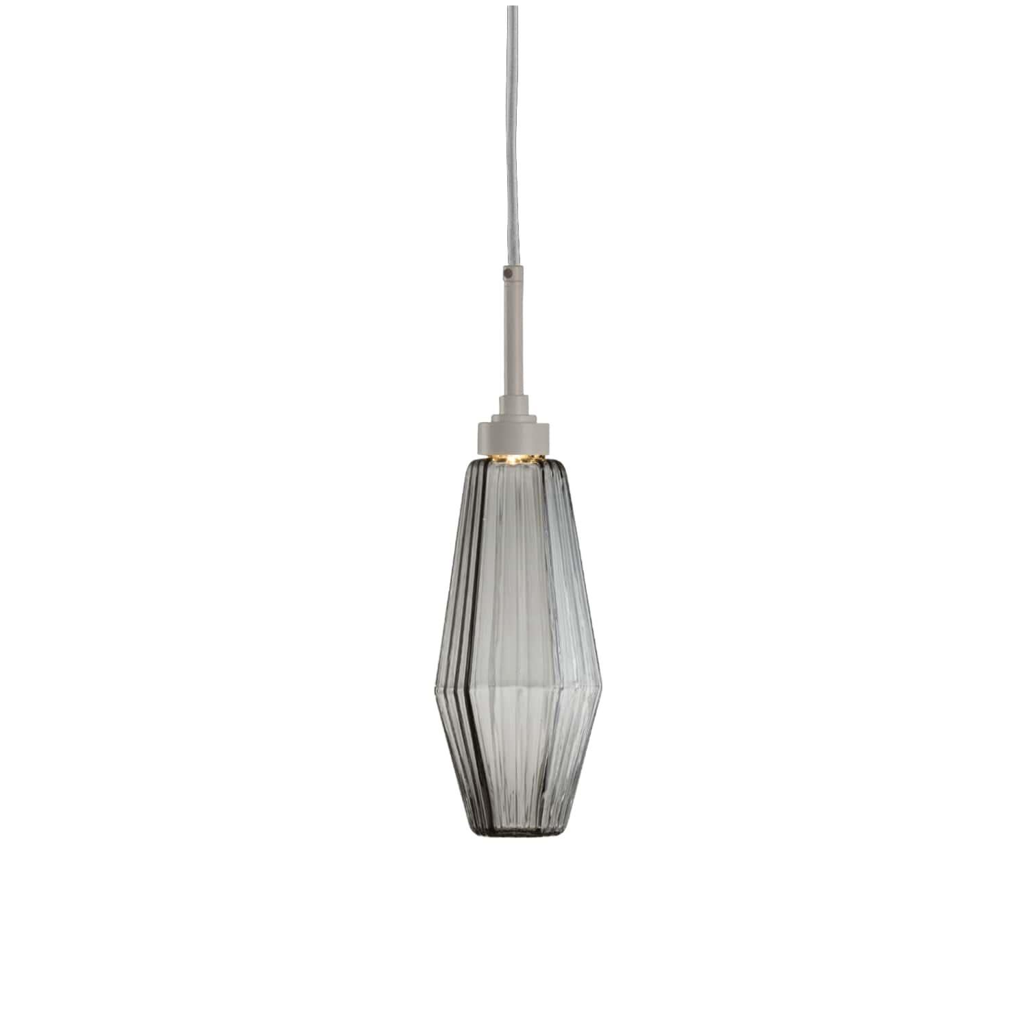 Shown in Metallic Beige Silver finish and Optic Rib Smoke glass