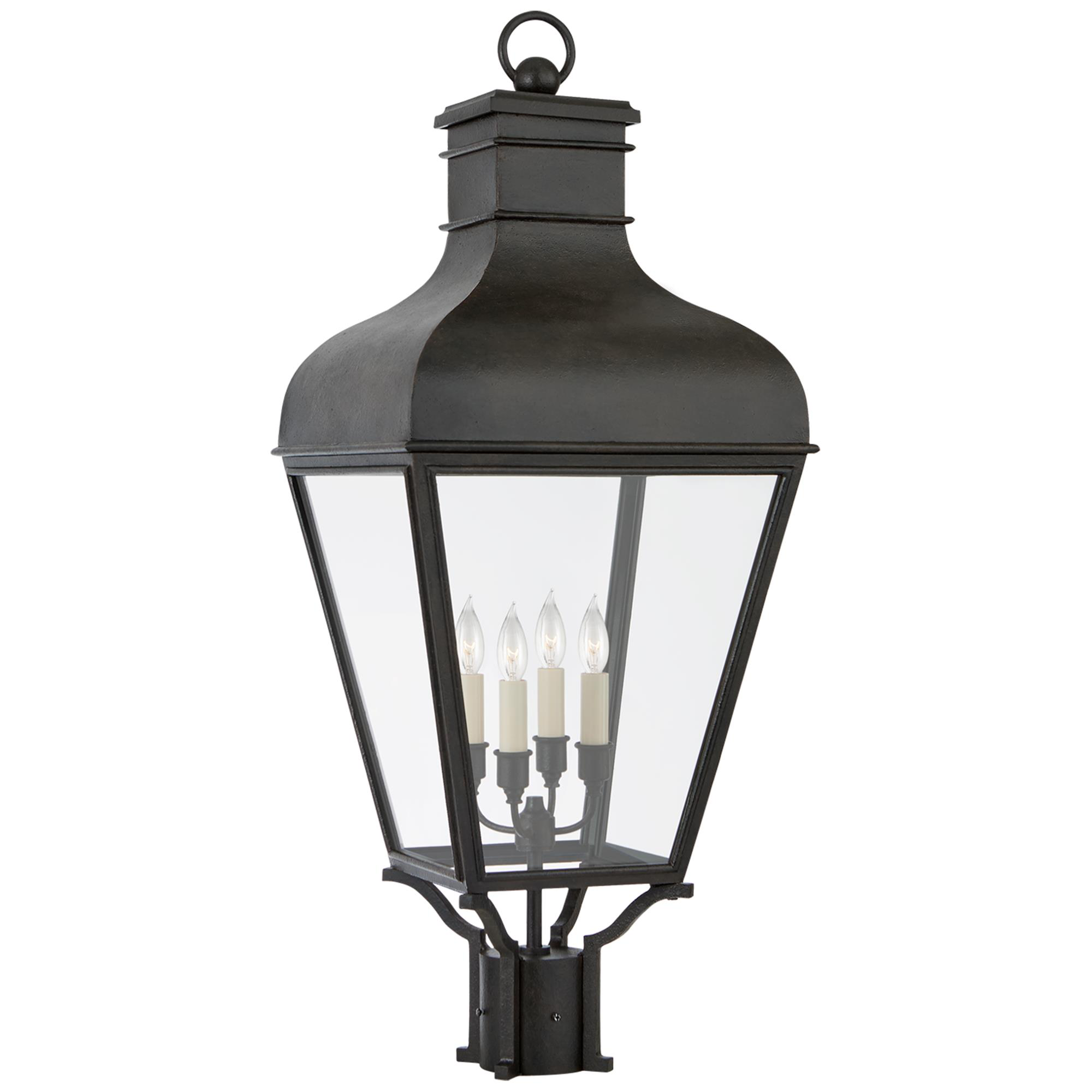 Shown in French Rust finish and Clear glass and Clear Glass shade