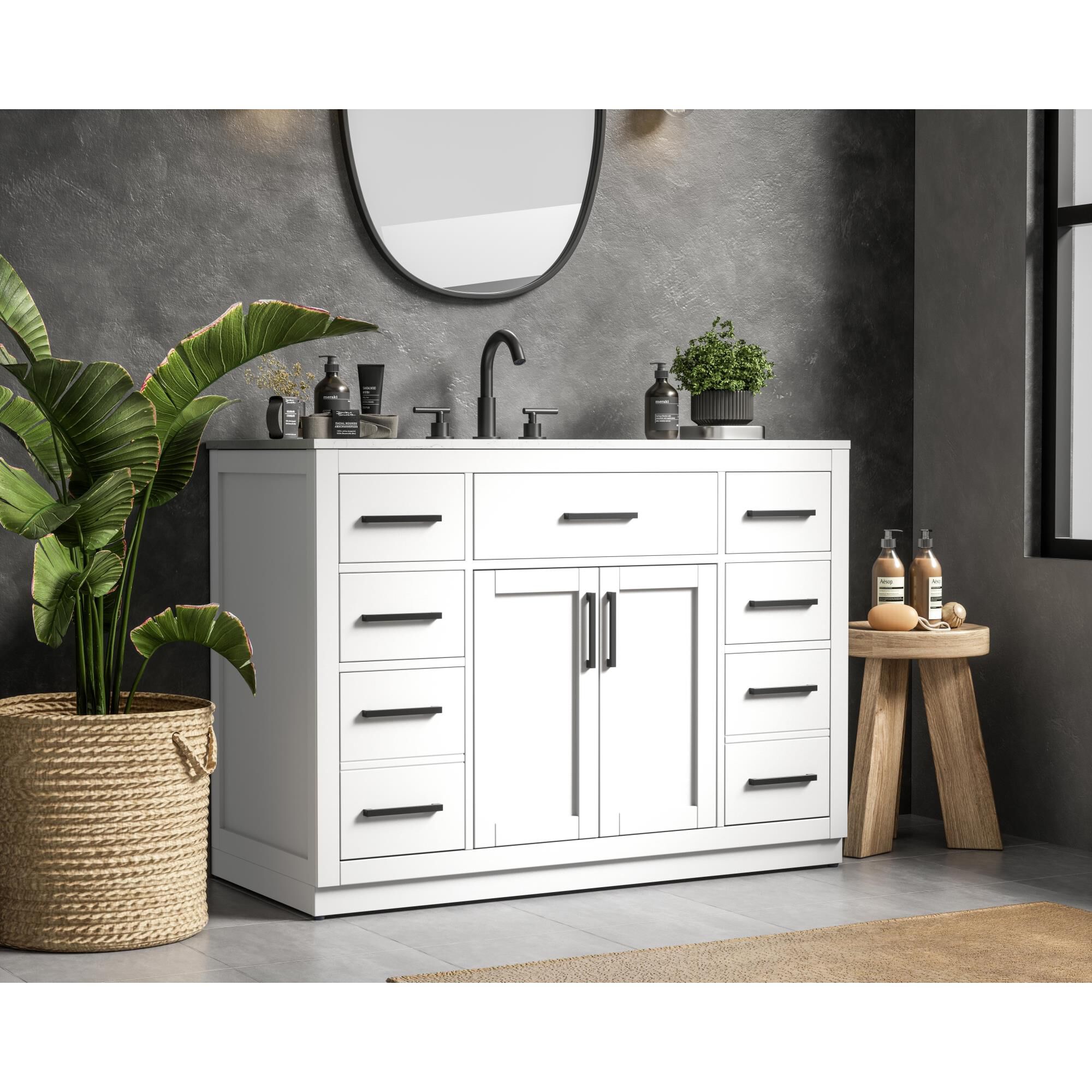 Shown in White finish