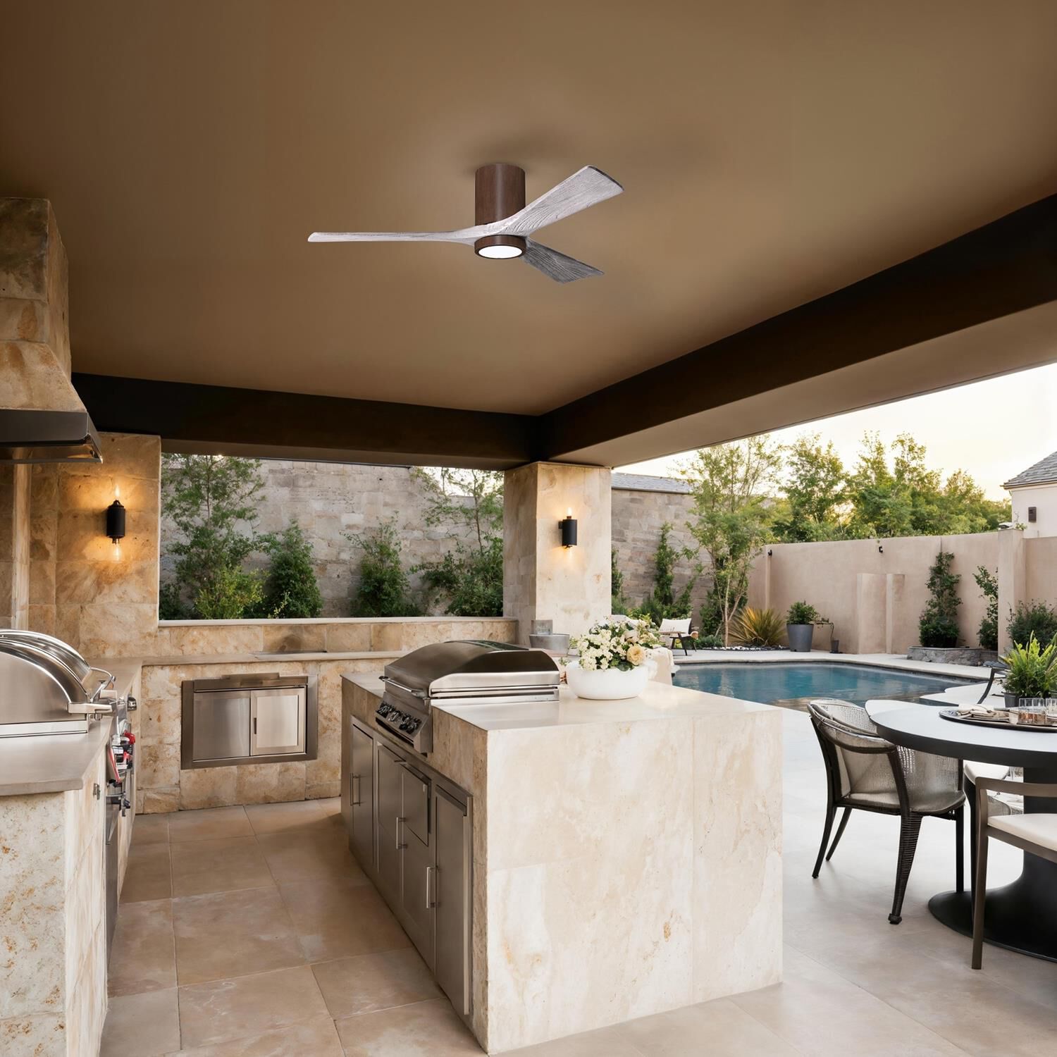 Irene 52 Inch Flush Mount Fan with Light Kit by Matthews Fan Company