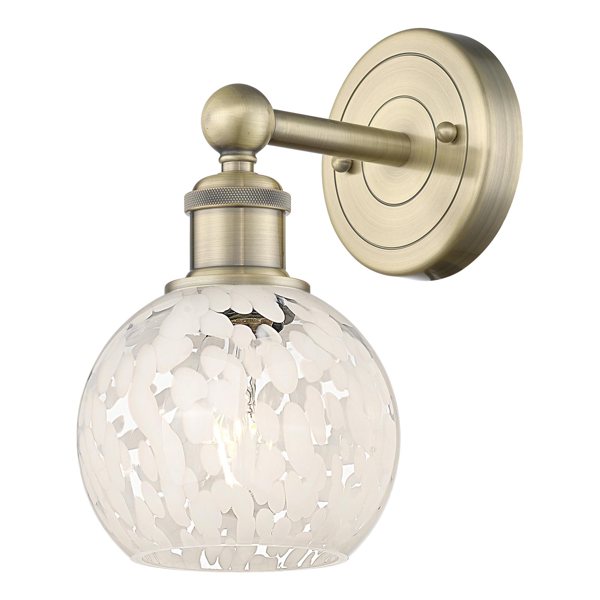 Bruno Marashlian White Mouchette 6 Inch Wall Sconce by Innovations Lighting