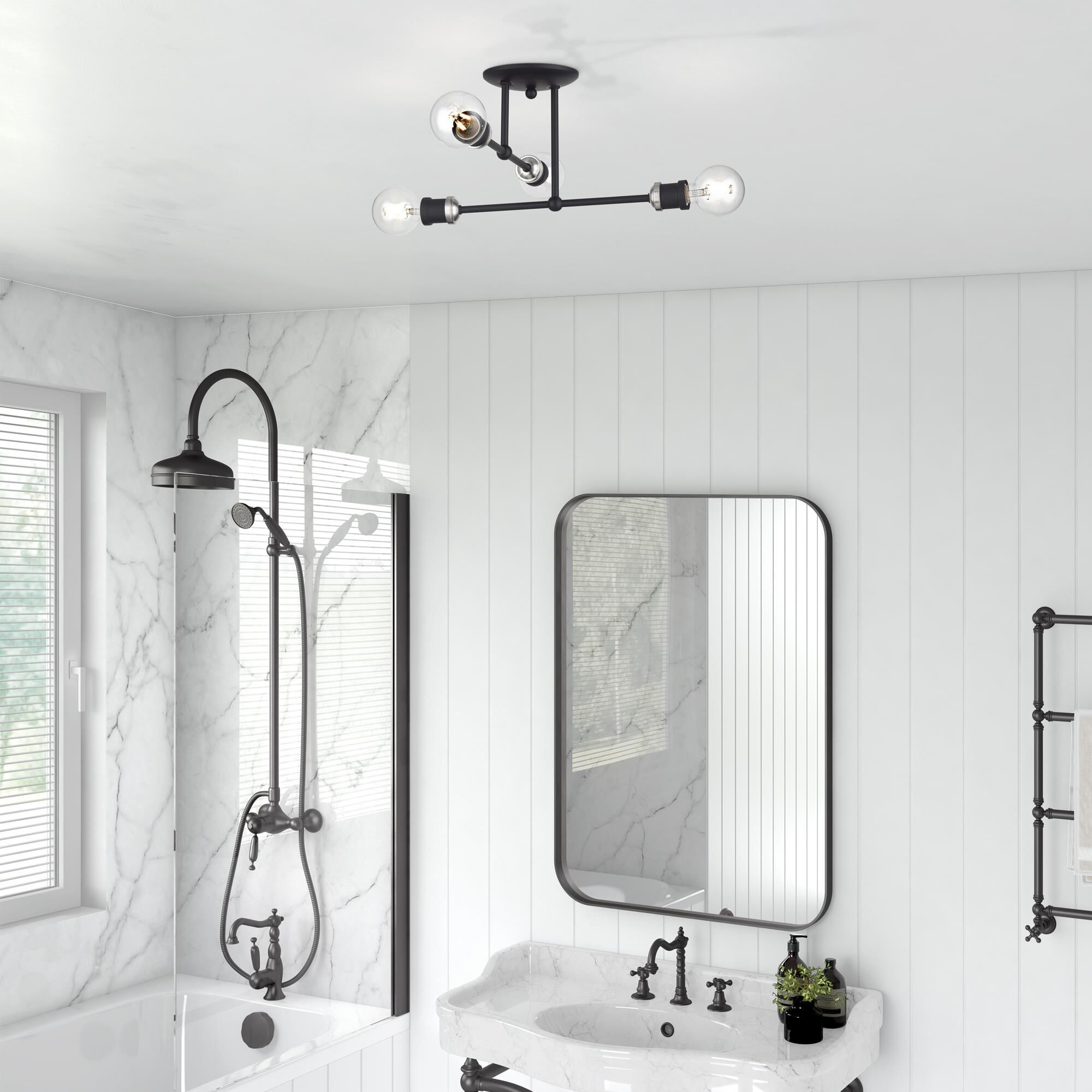 Delacroix 17 Inch Semi Flush Mount by Livex Lighting