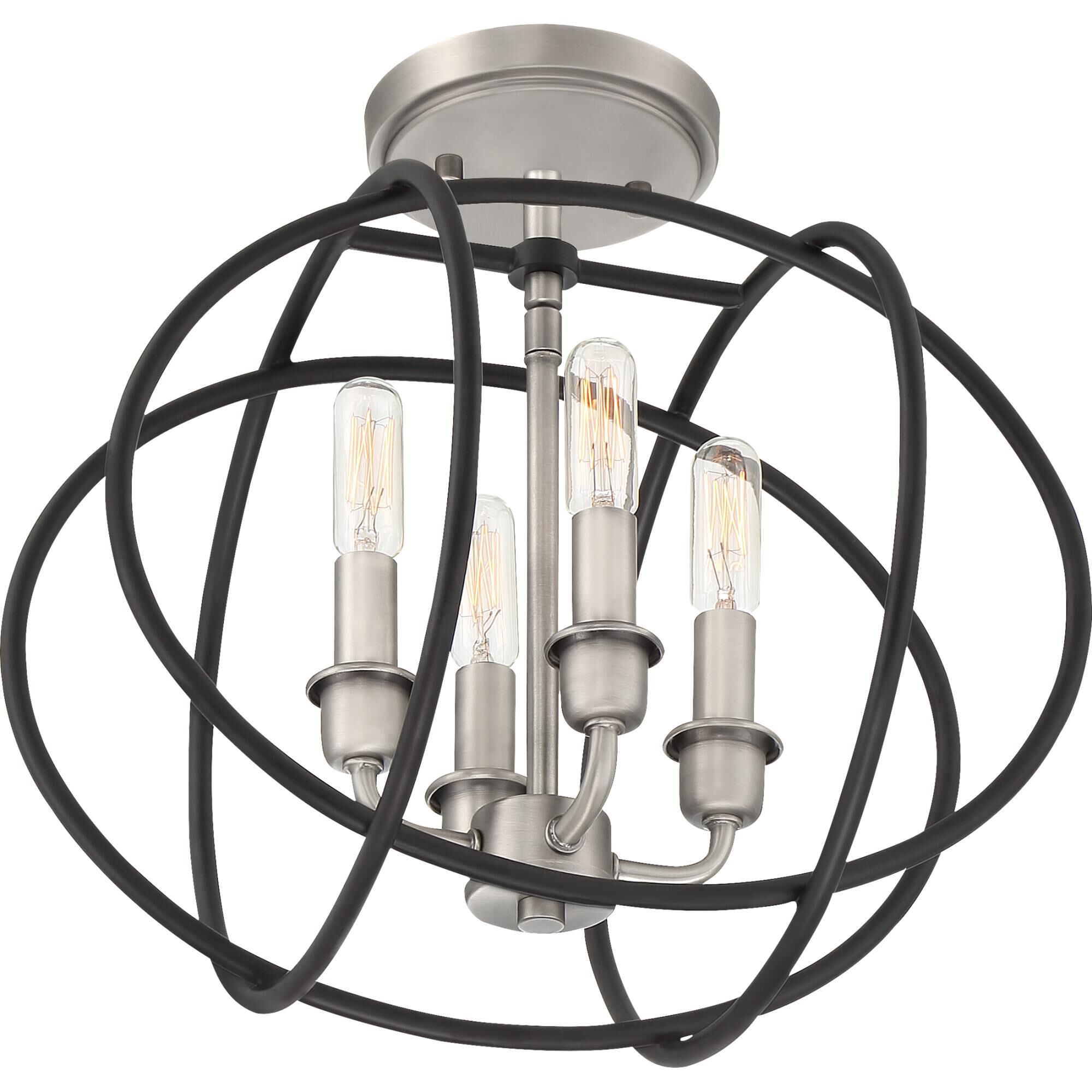 13 Inch 4 Light Flush Mount by Quoizel