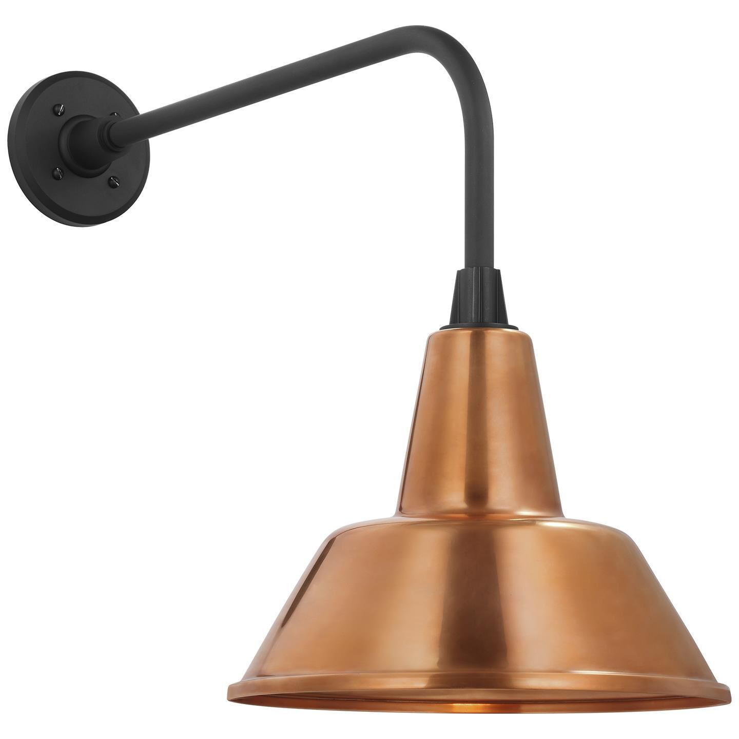 Shown in Matte Black finish and Copper shade