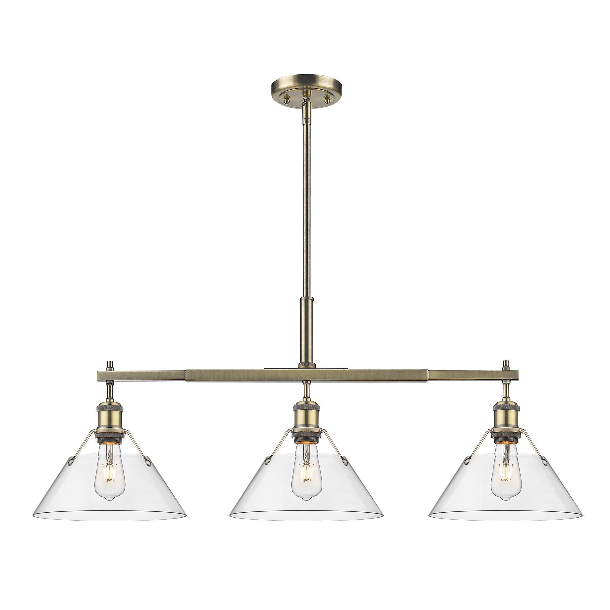 Orwell 36 Inch Linear Suspension Light by Golden Lighting