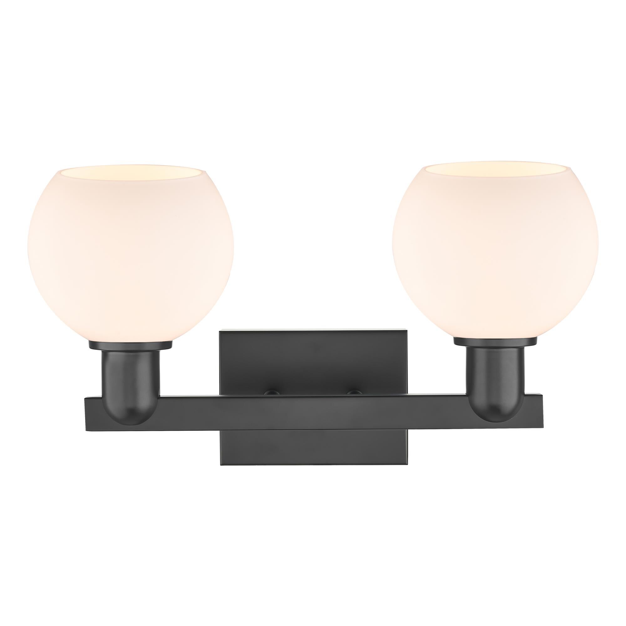 Shown in Matte Black finish and Matte White glass