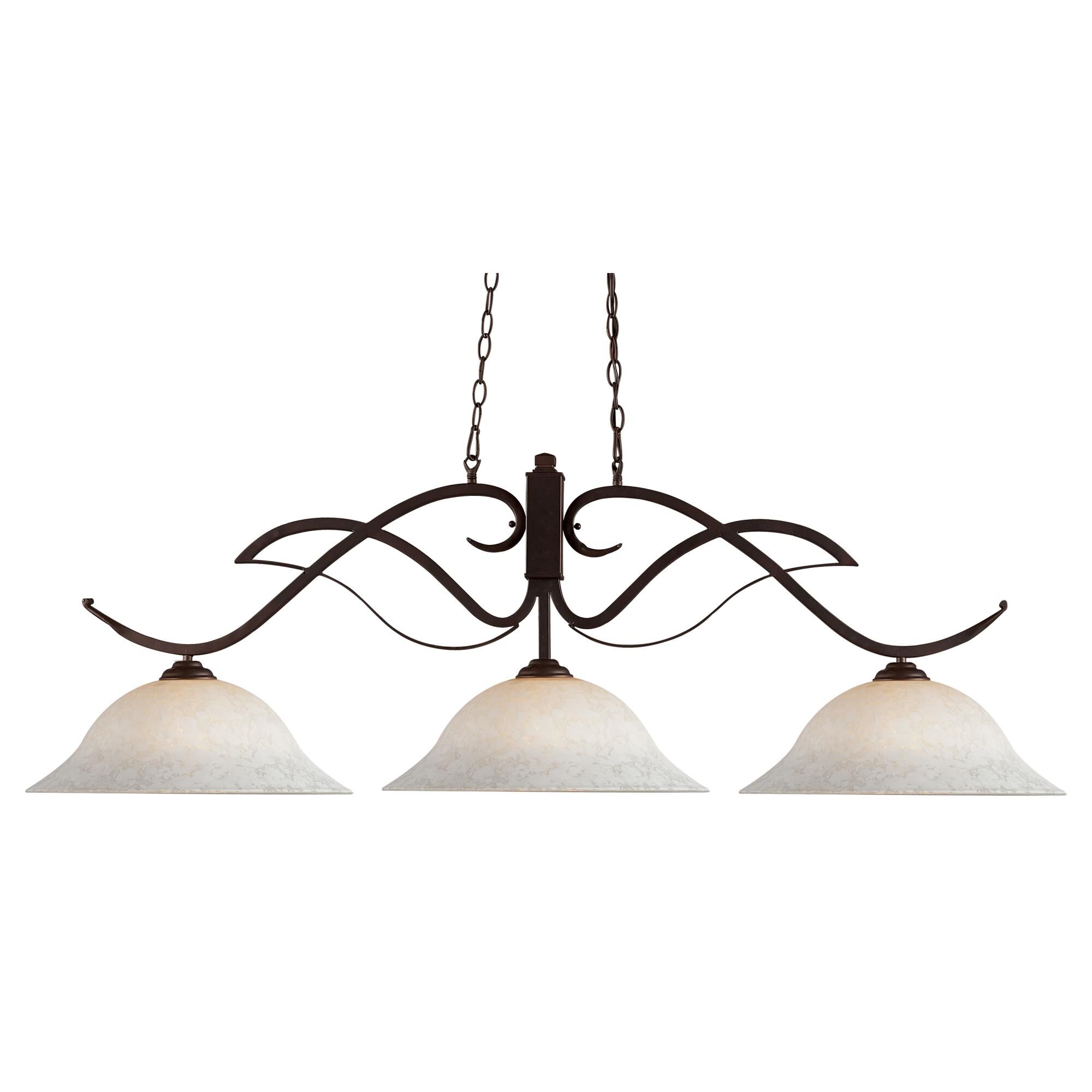 Shown in Bronze finish and Glass shade