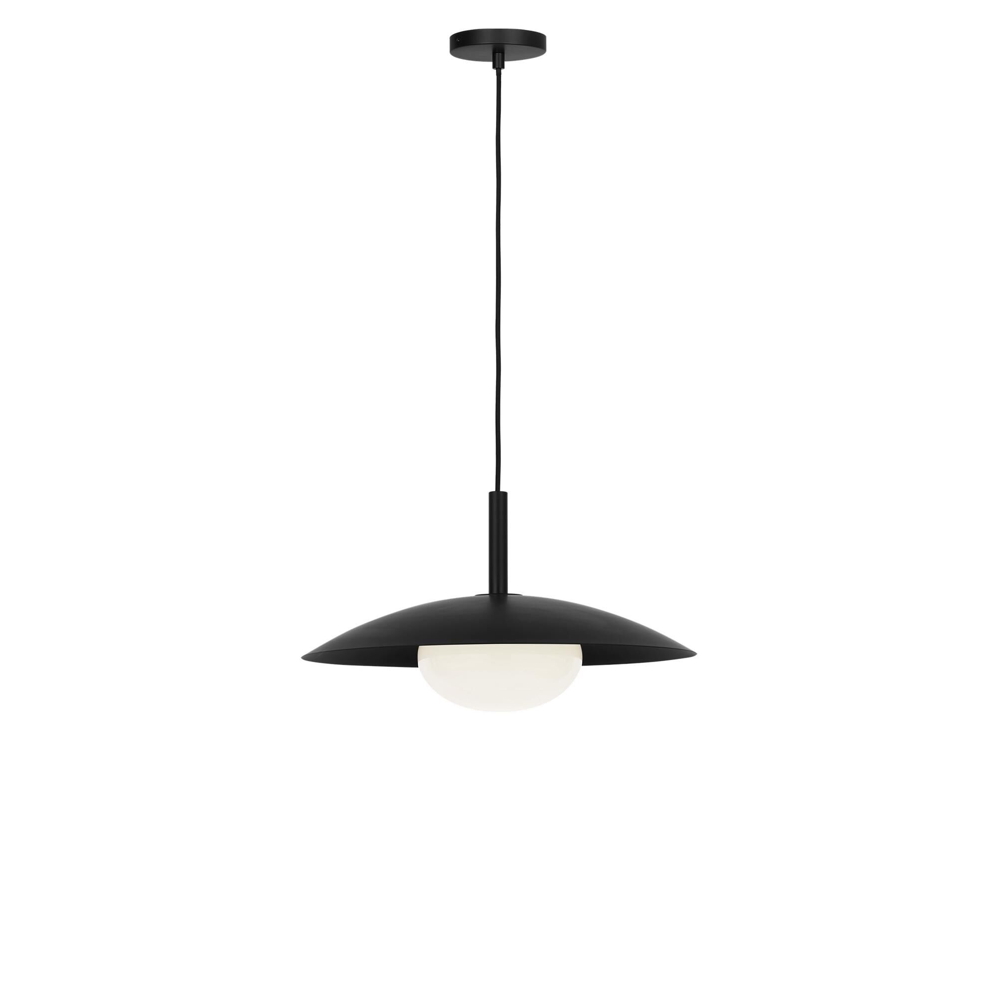 Shown in Midnight Black finish and Clear White glass