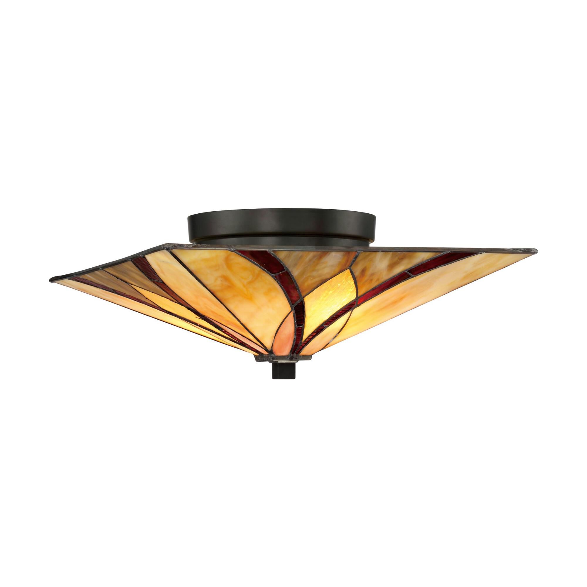 Asheville 15 Inch 2 Light Flush Mount by Quoizel