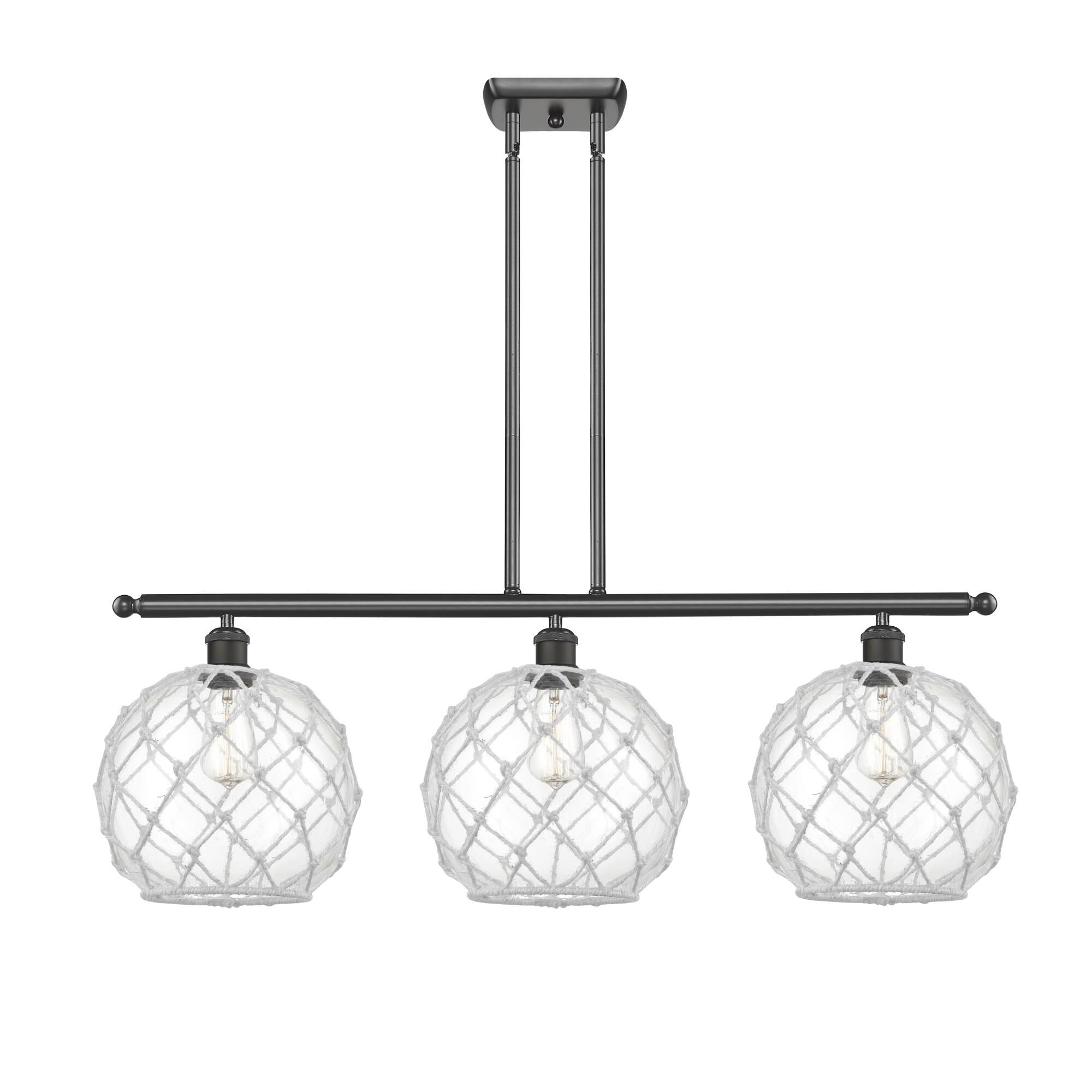 Bruno Marashlian Large Farmhouse Rope 37 Inch Linear Suspension Light by Innovations Lighting