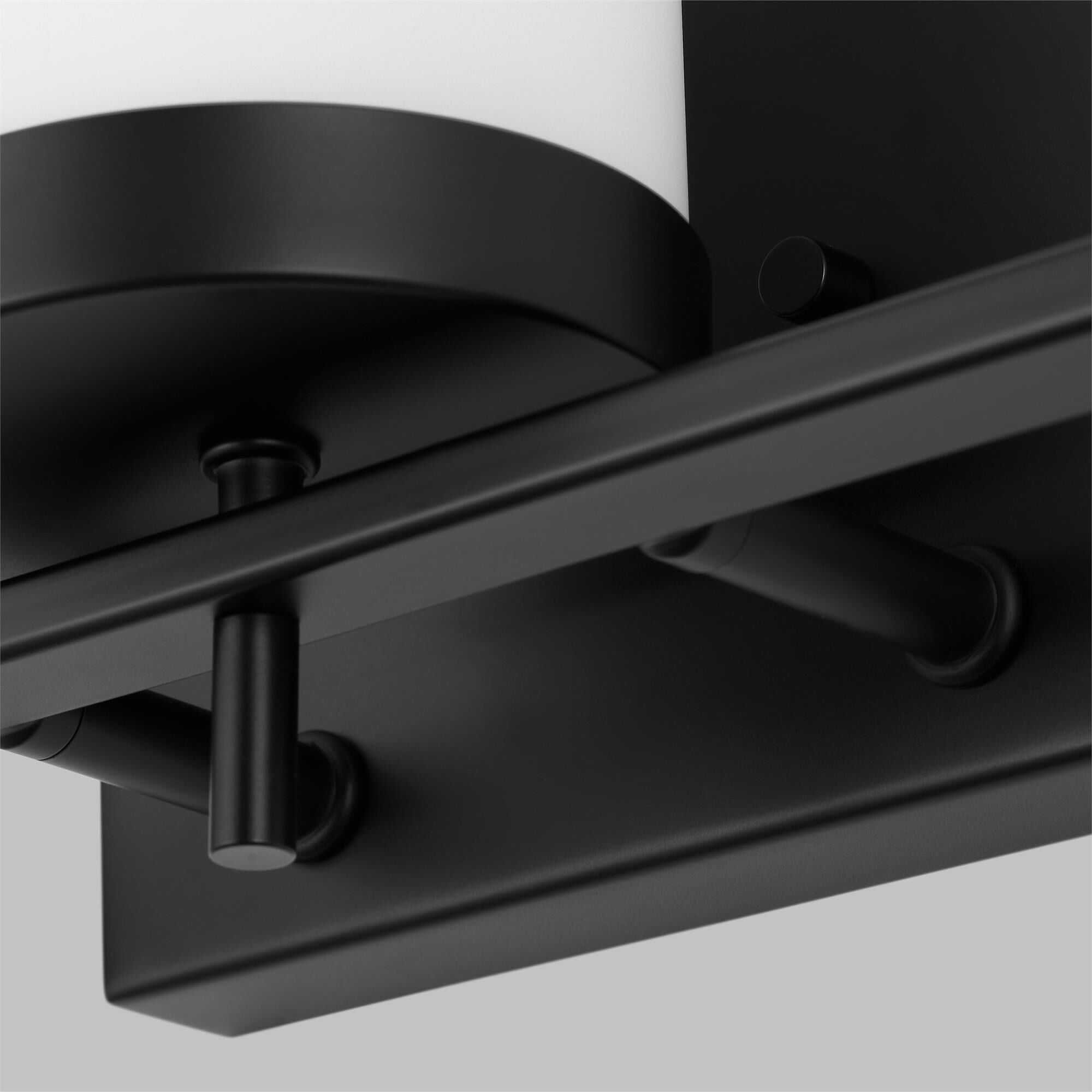 Shown in Midnight Black finish and Etched / White Inside Glass s shade