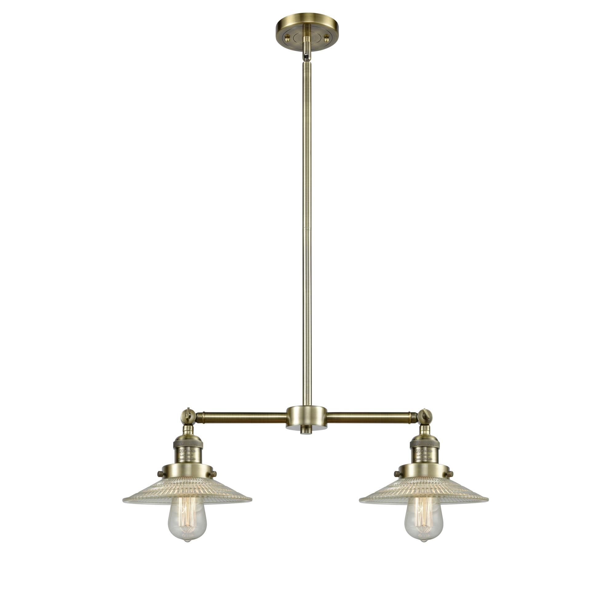 Bruno Marashlian Halophane 21 Inch 2 Light Mini Chandelier by Innovations Lighting