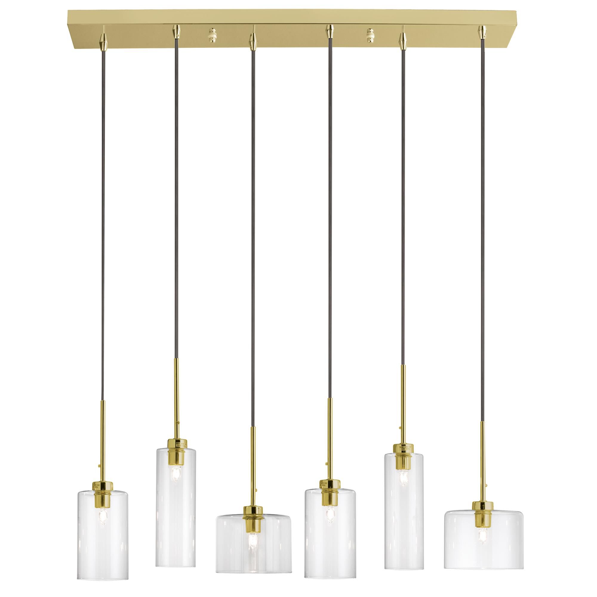 Industrial Chic 29 Inch 6 Light Linear Suspension Light by Dainolite