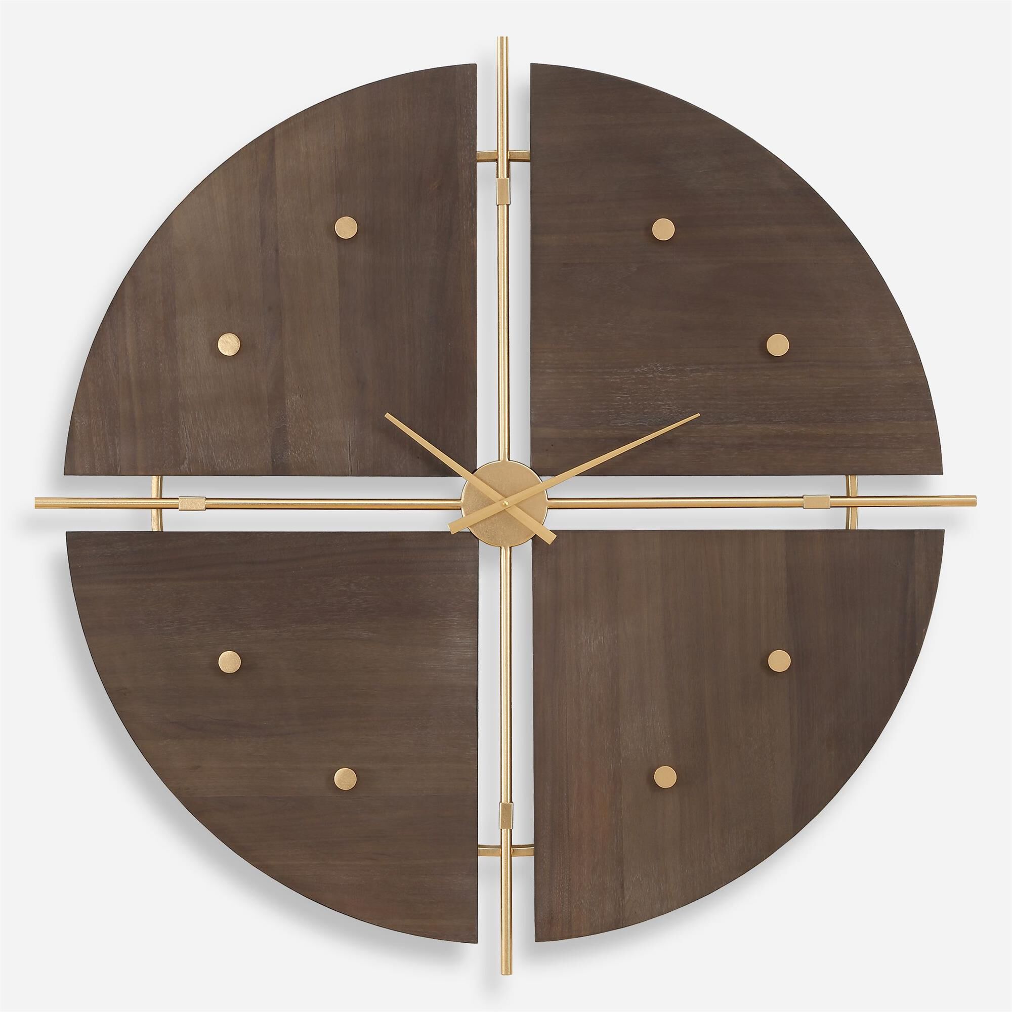 Gracve Feyock 38 Inch Walnut Elegance Wall Clock by Uttermost