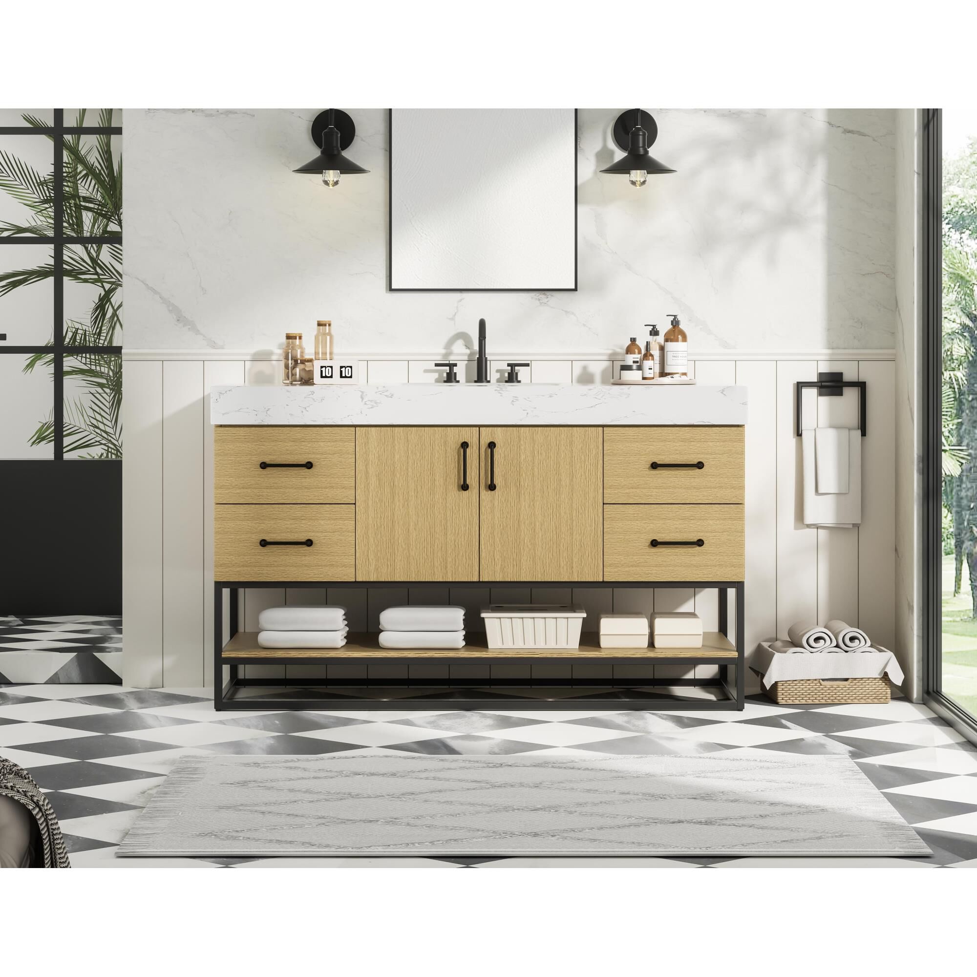 Caroline 54 Inch Bath Vanity by Elegant Dcor