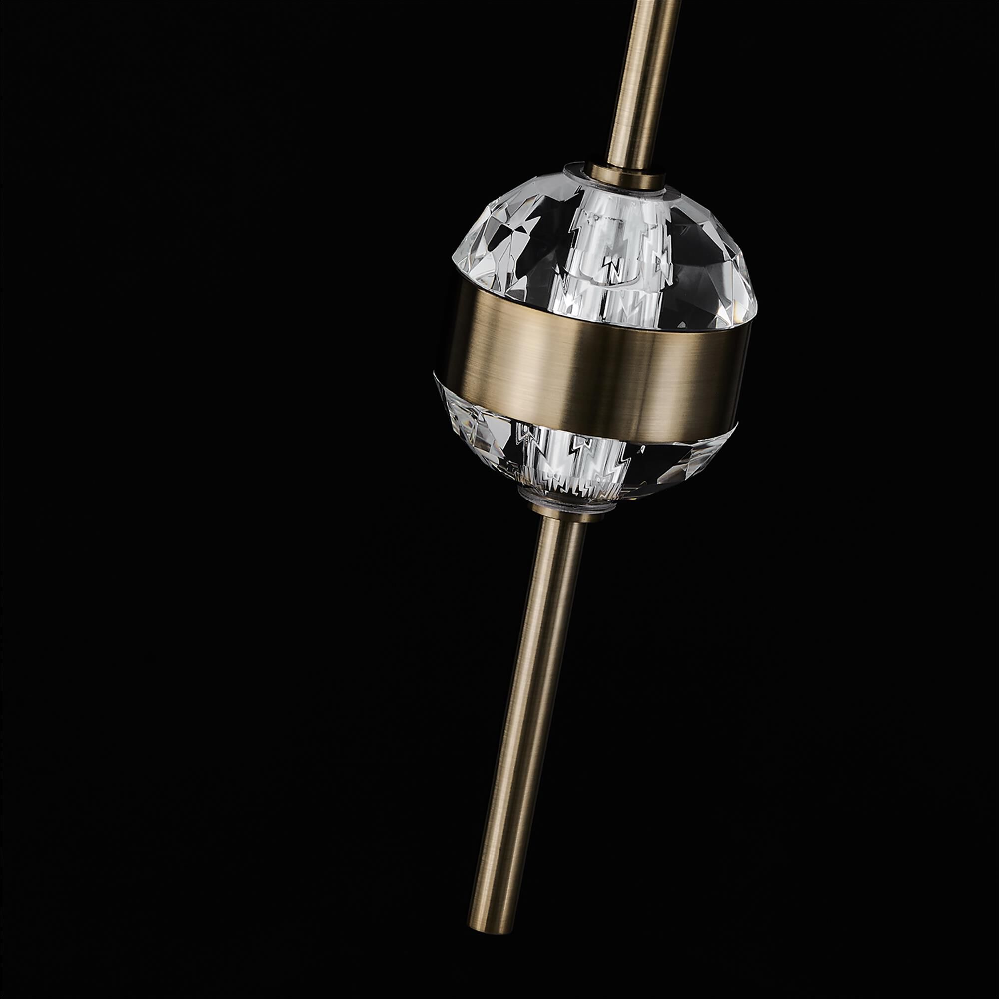 Shown in Winter Brass finish and Firenze Clear crystal