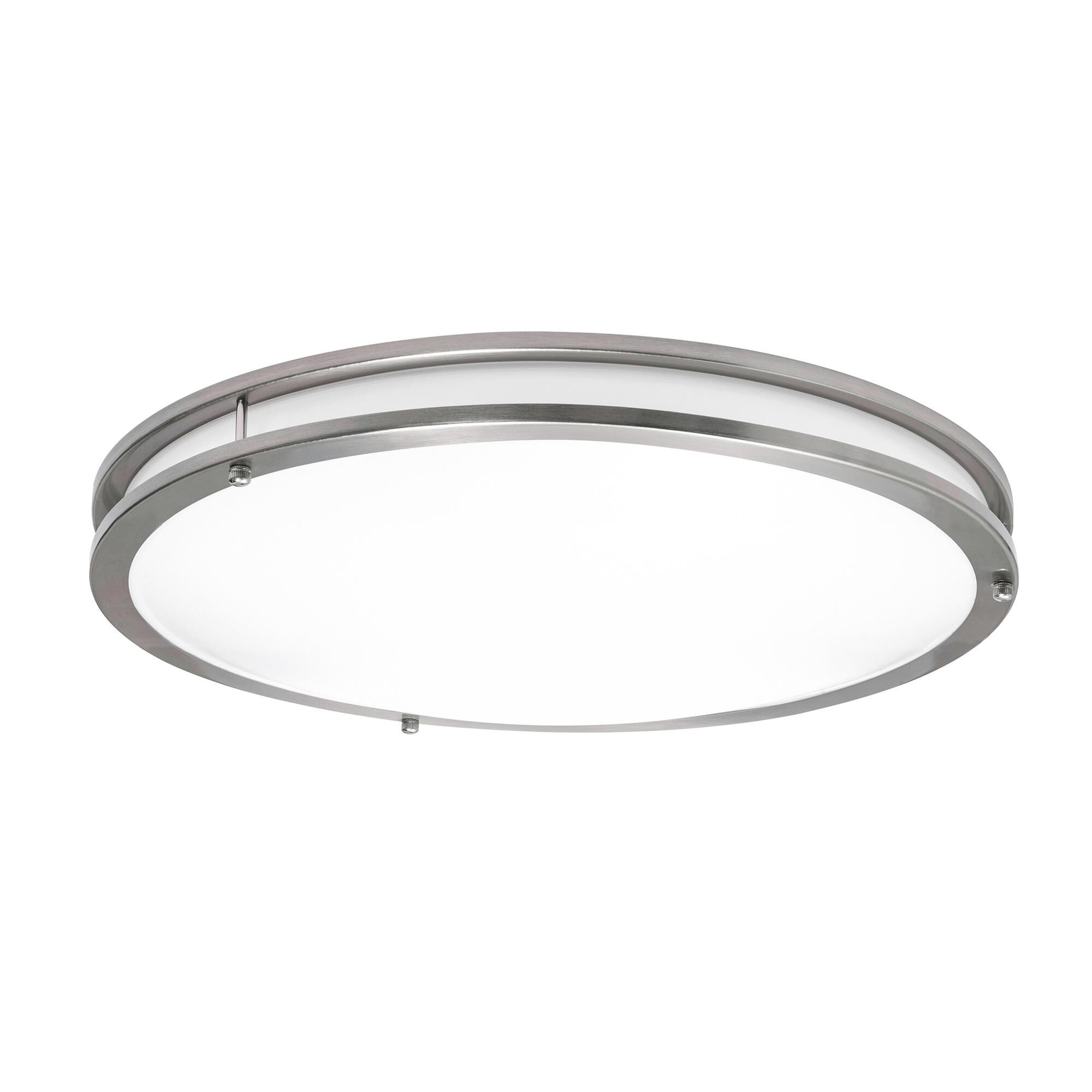 Shown in Satin Nickel finish and White shade
