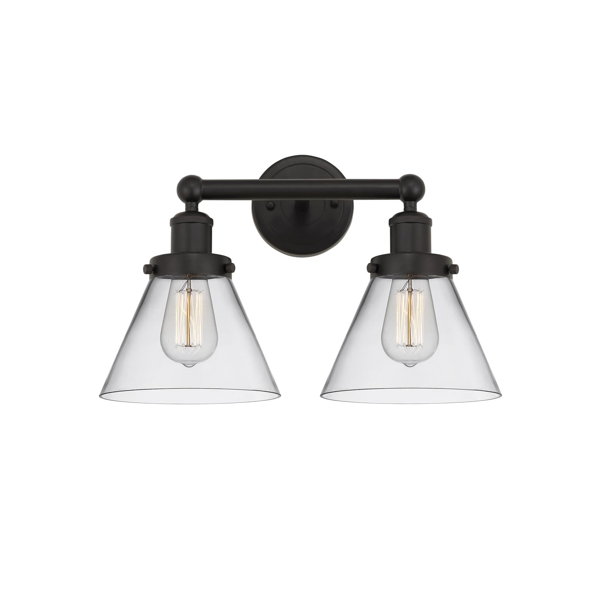 Shown in Oil Rubbed Bronze, Clear finish and Clear glass and Clear Glass shade