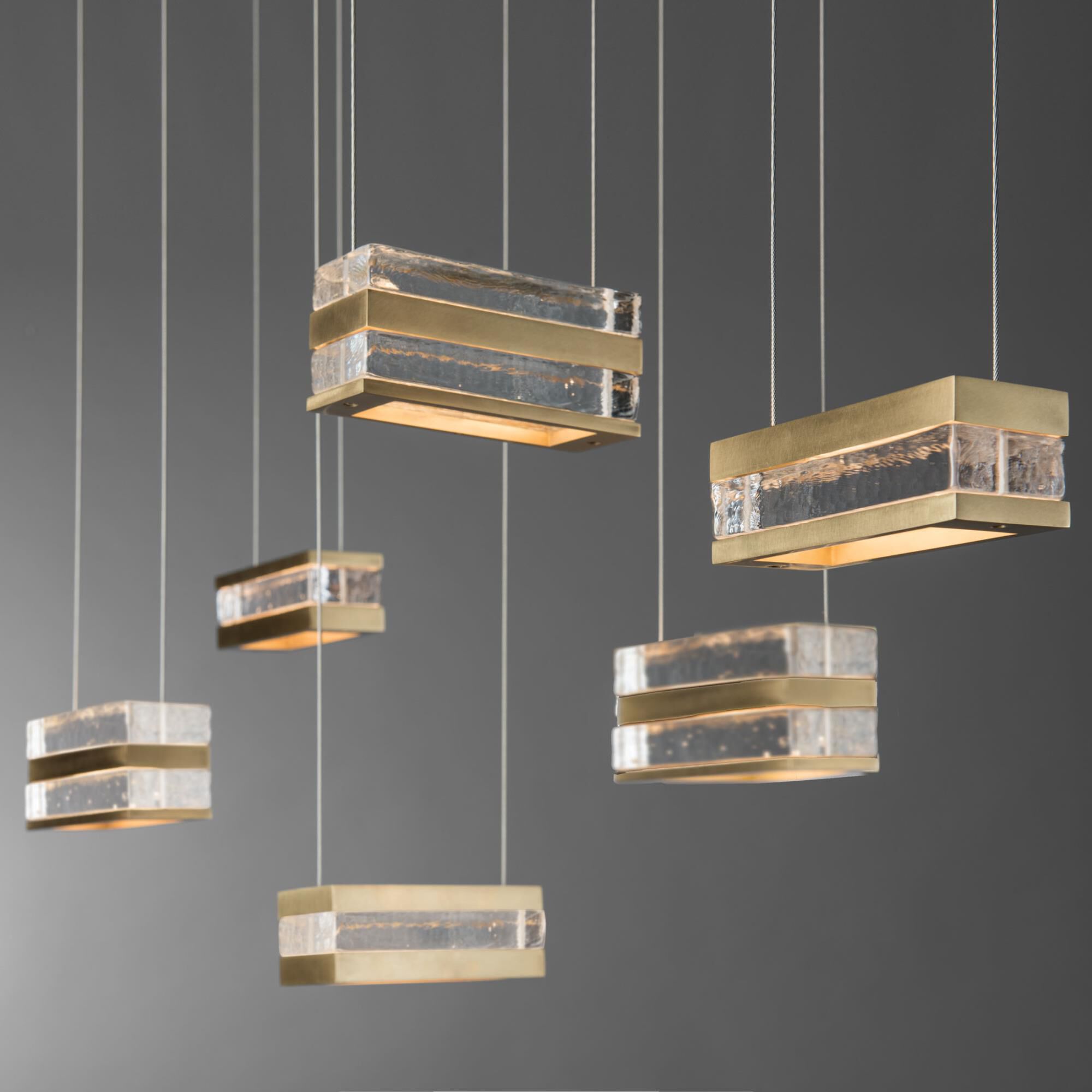 Art + Alchemy 34 Inch Linear Suspension Light by Hubbardton Forge