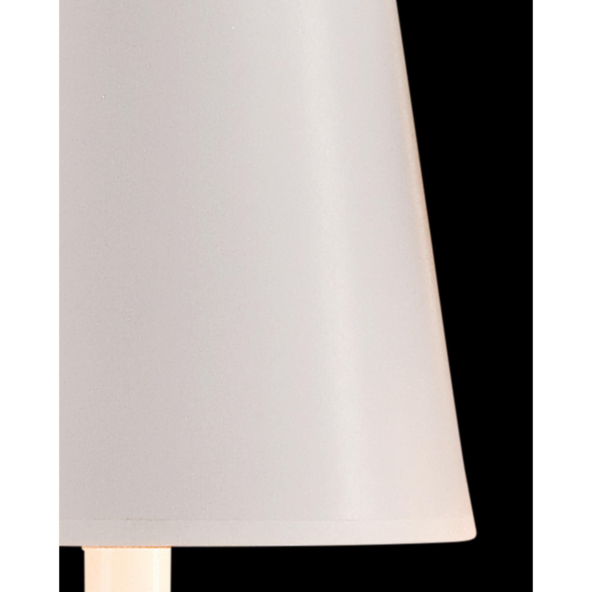 Shown in White finish and Paper shade