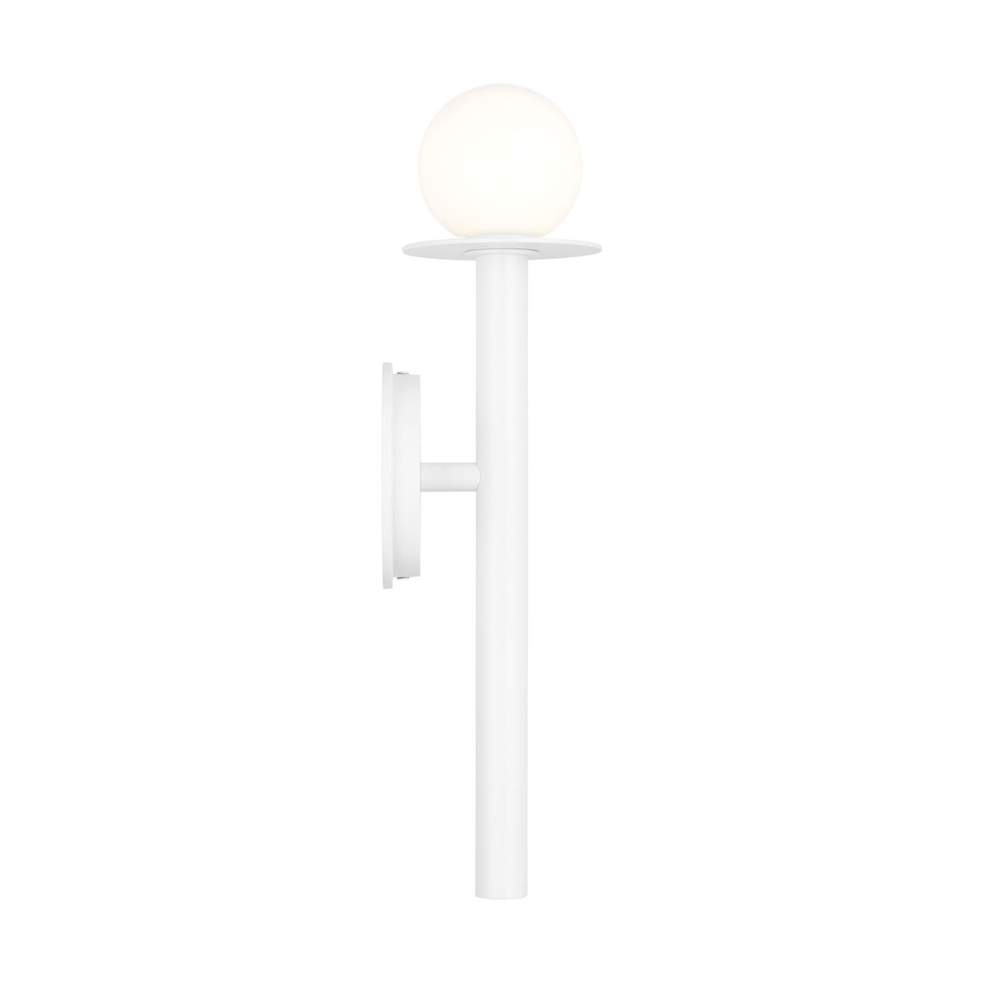 Shown in Matte White finish and Milk glass