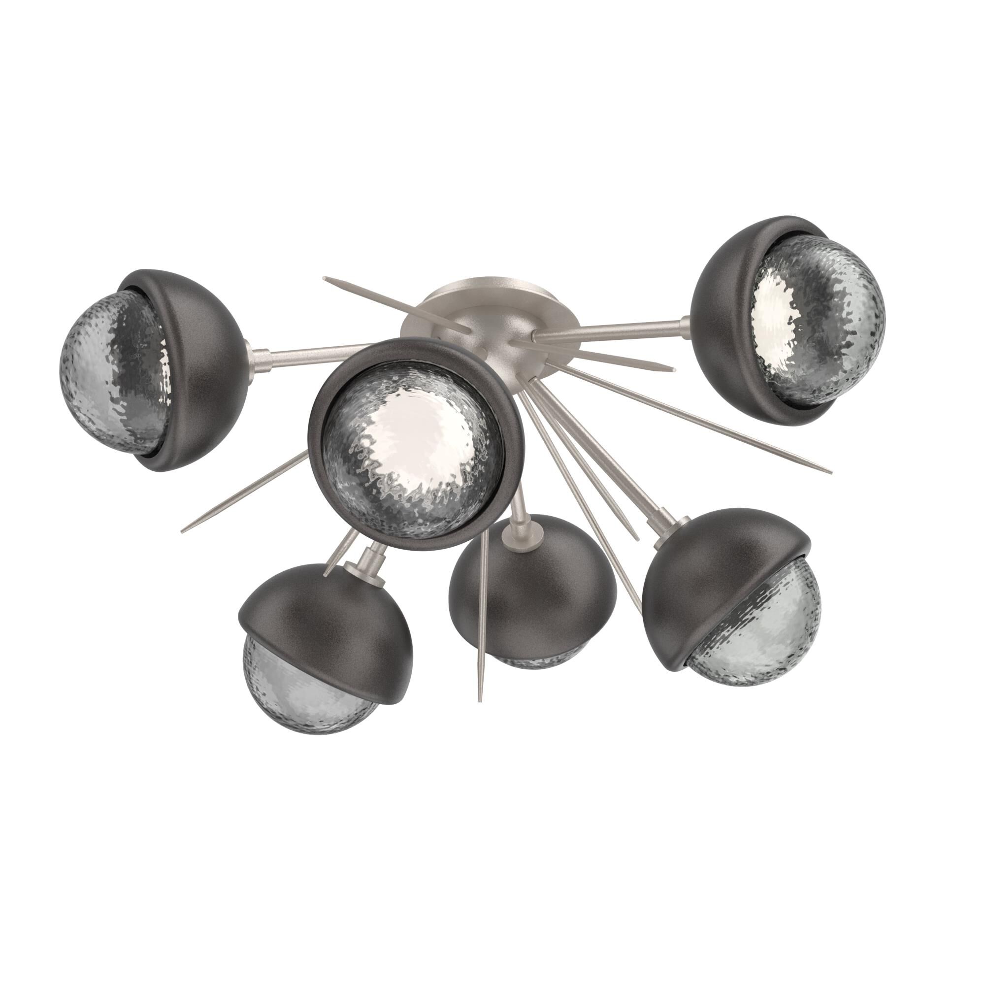 Shown in Beige Silver finish and Smoke glass and Graphite accent