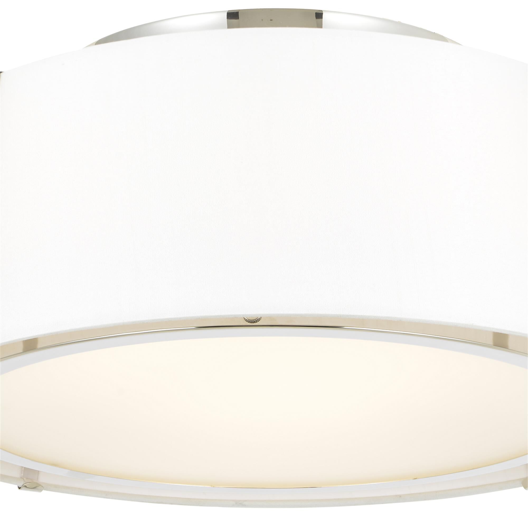 Fulton 18 Inch 3 Light Semi Flush Mount,