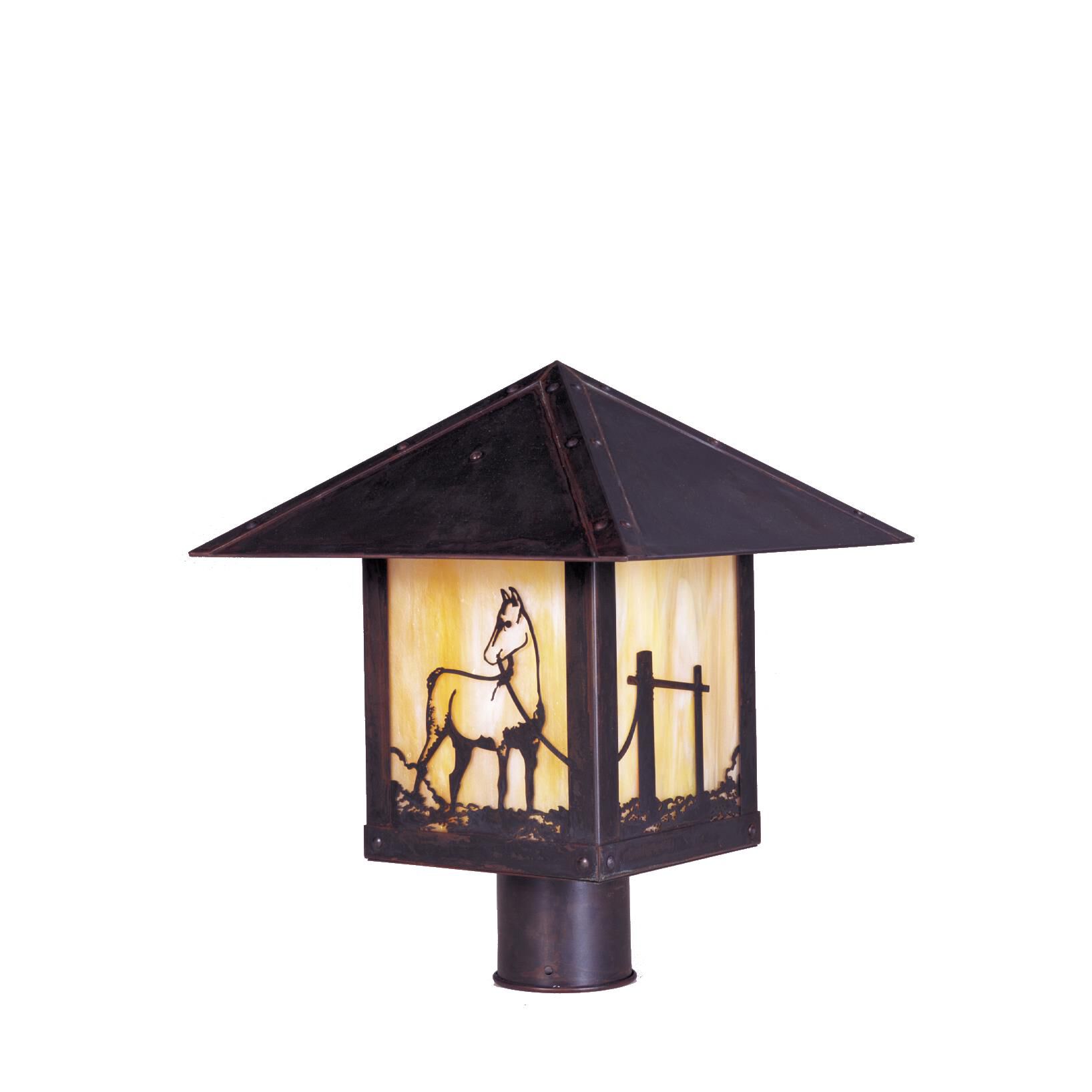 Timber Ridge 12 Inch Tall 1 Light Outdoor Post Lamp by Arroyo Craftsman