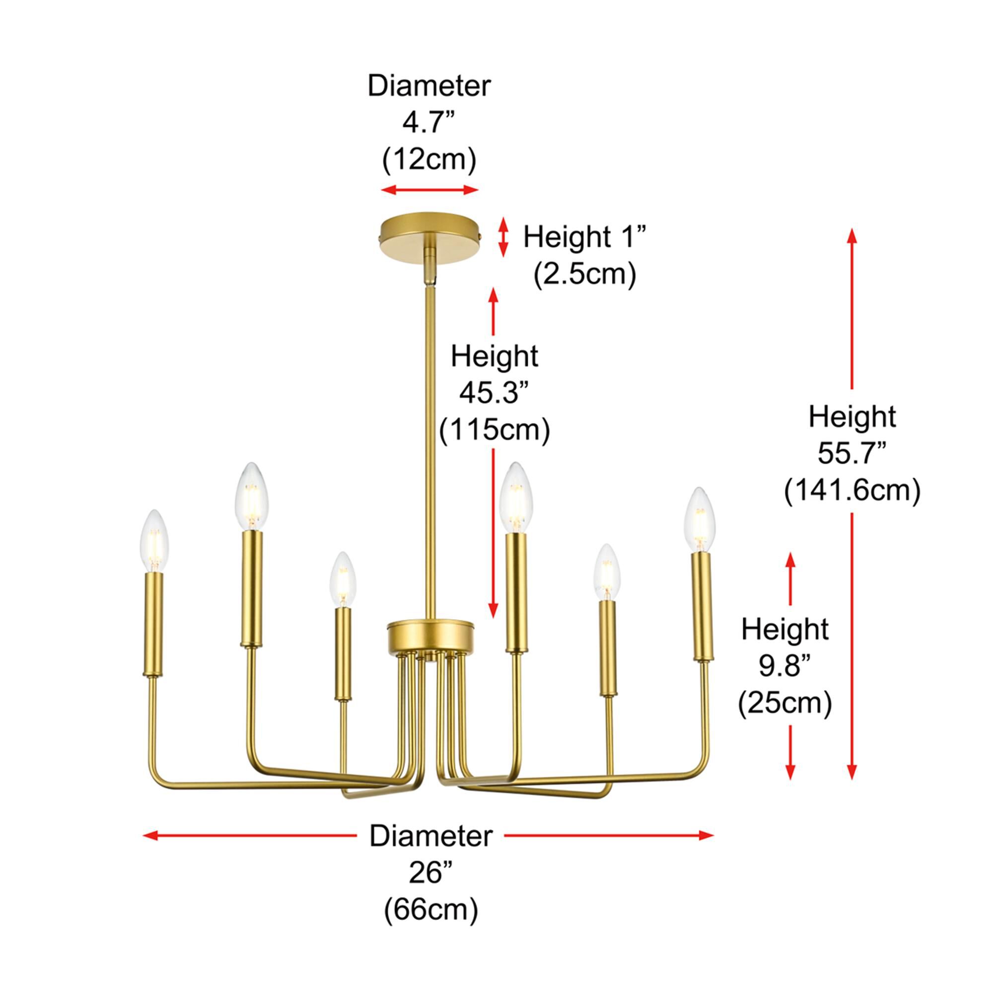 Willa 26 Inch Chandelier by Elegant Lighting