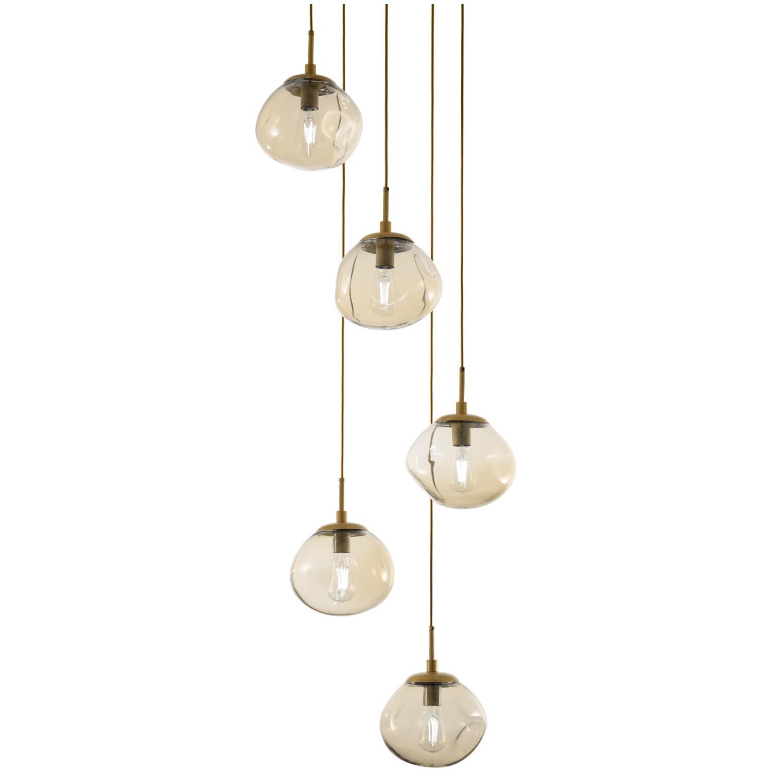 Levi Wilson Nebula 24 Inch 5 Light Multi Light Pendant by Hammerton Studio