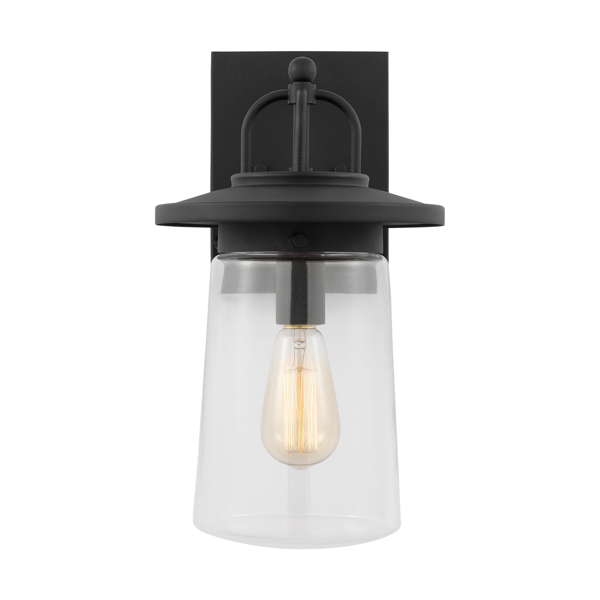 Shown in Black finish and Clear glass and Clear Glass shade