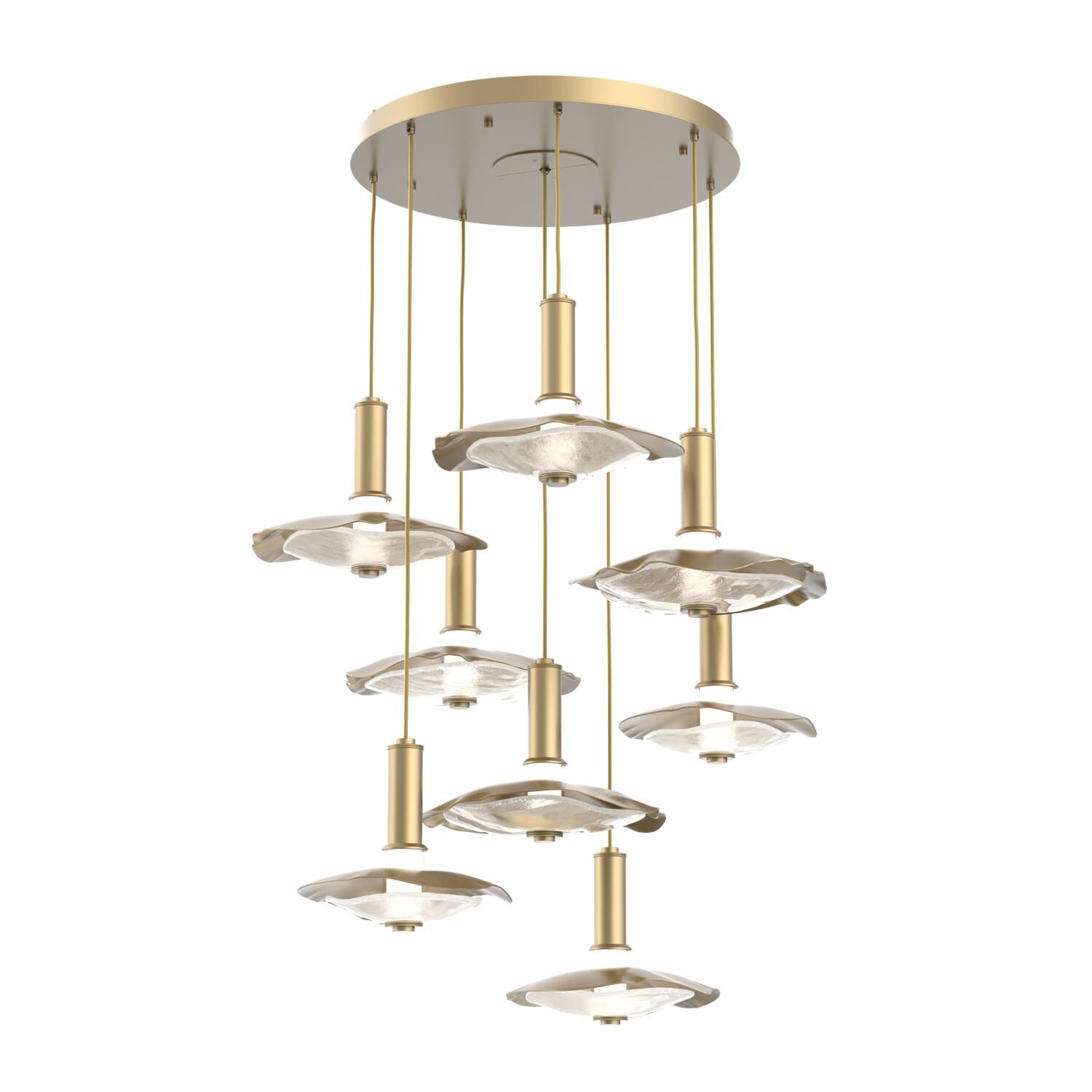 Shown in Gilded Brass finish and Clear Granite accent