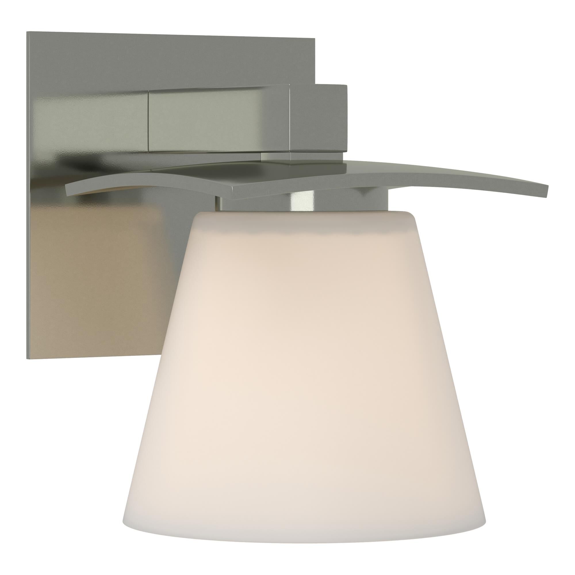 Shown in Sterling finish and Opal glass